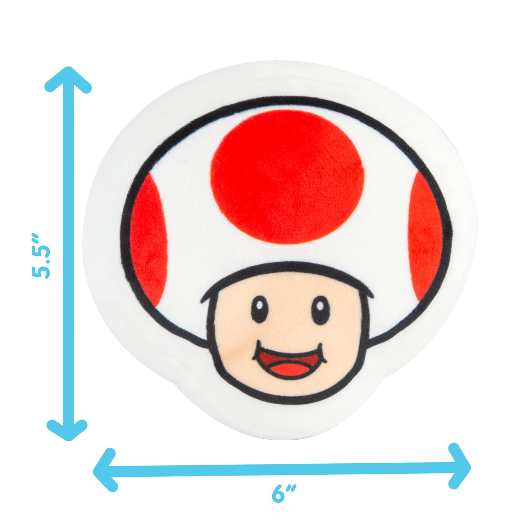Foto 4 pulgar | Mocasines De Peluche Toy Club Mocchi Nintendo Super Mario Toad 15 Cm - Venta Internacional.