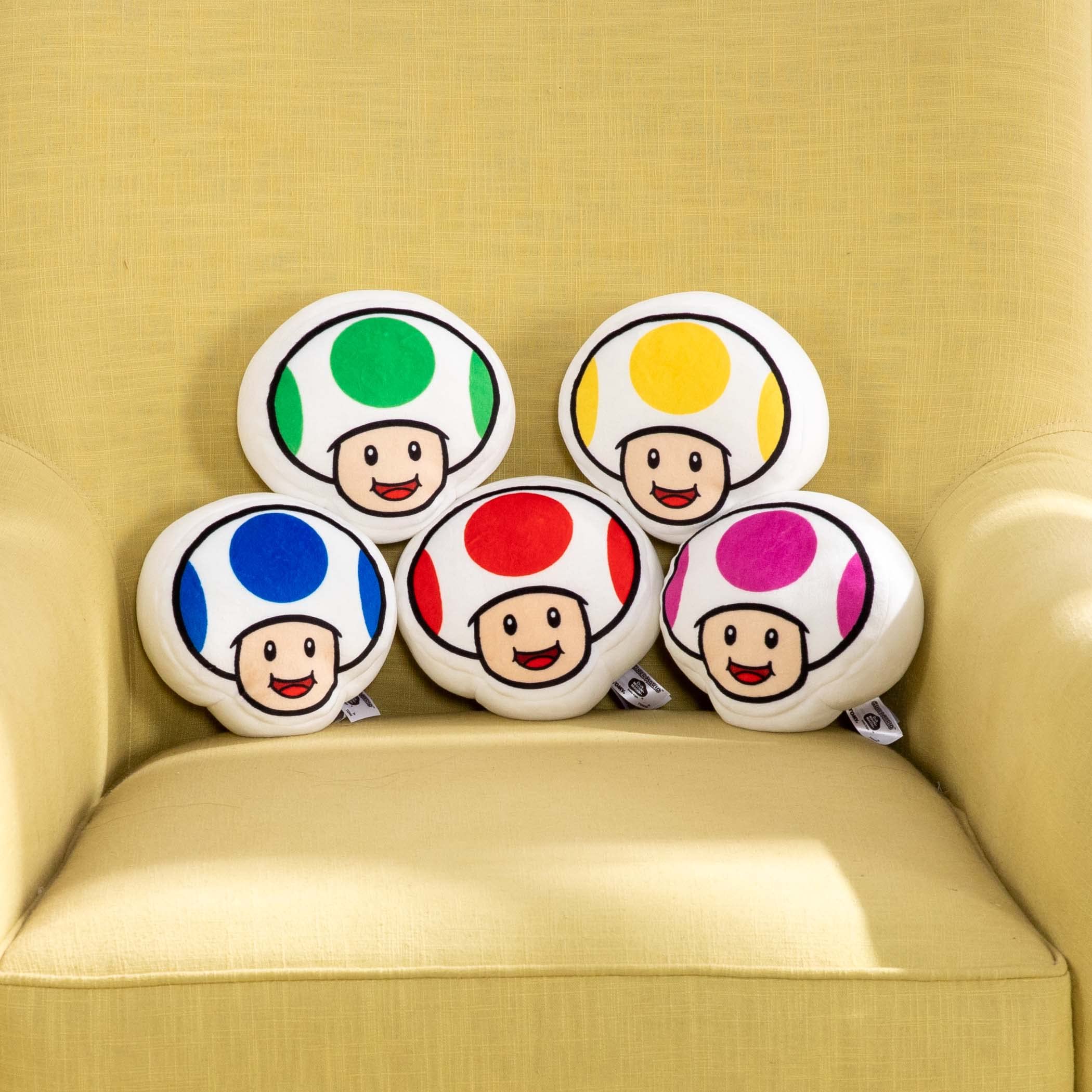 Foto 7 pulgar | Mocasines De Peluche Toy Club Mocchi Nintendo Super Mario Toad 15 Cm - Venta Internacional.