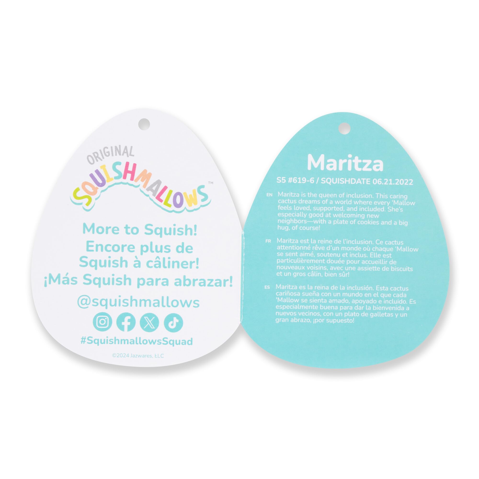 Foto 4 pulgar | Push Squishmallows Original Maritza Green Cactus De 12 Cm Con Riñonera - Venta Internacional.