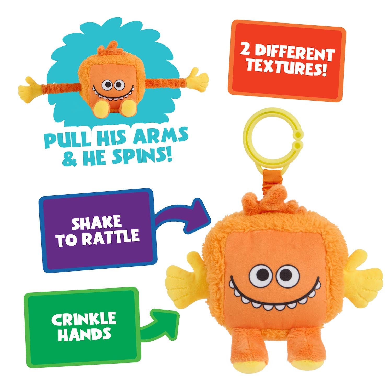 Foto 4 pulgar | Monstruos De Peluche Sensoriales Wowwee Super Simple Dewey Orange - Venta Internacional.