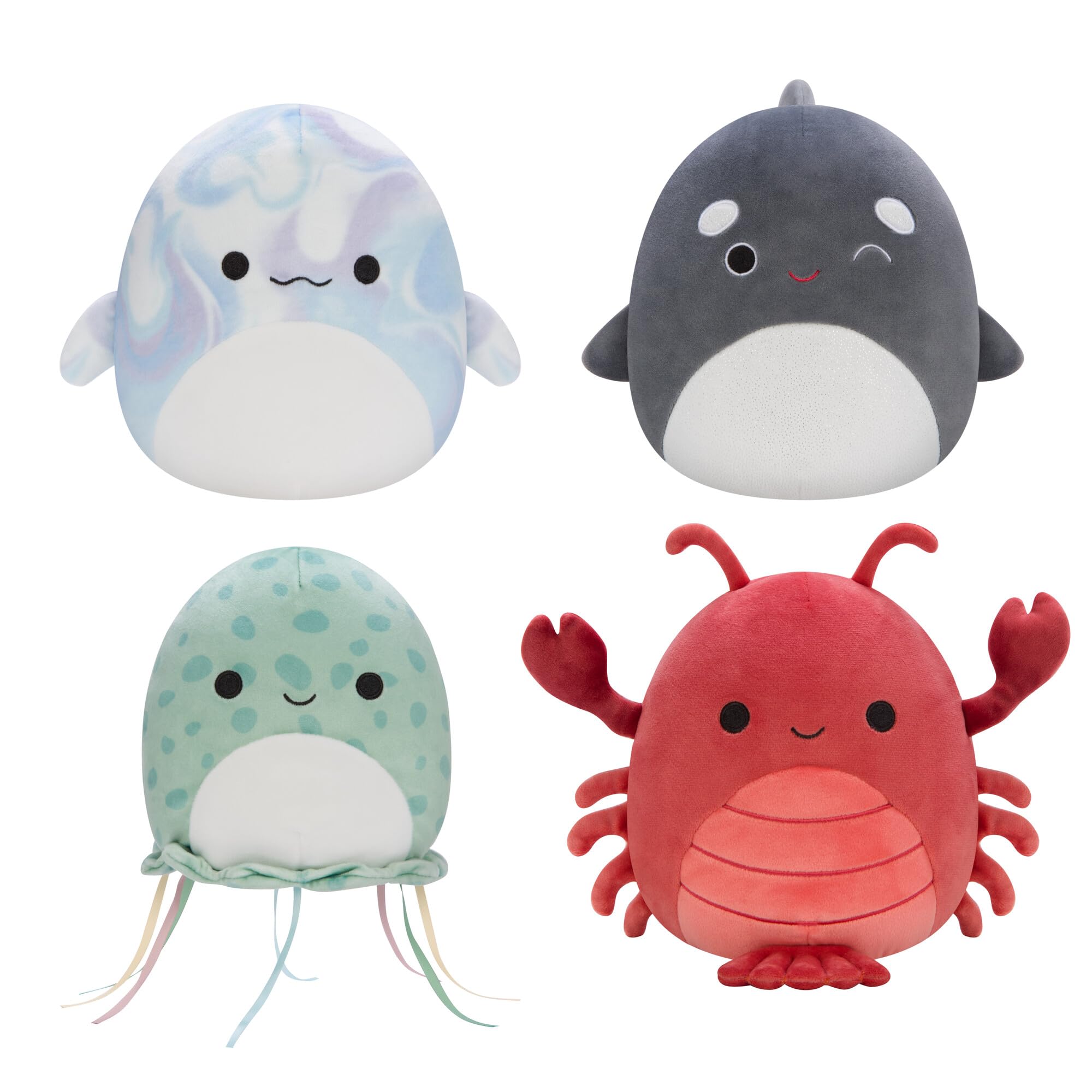 Foto 2 pulgar | Juego De Cajas Plush Squishmallows Original Sealife De 18 Cm Con 4 Juguetes - Venta Internacional.