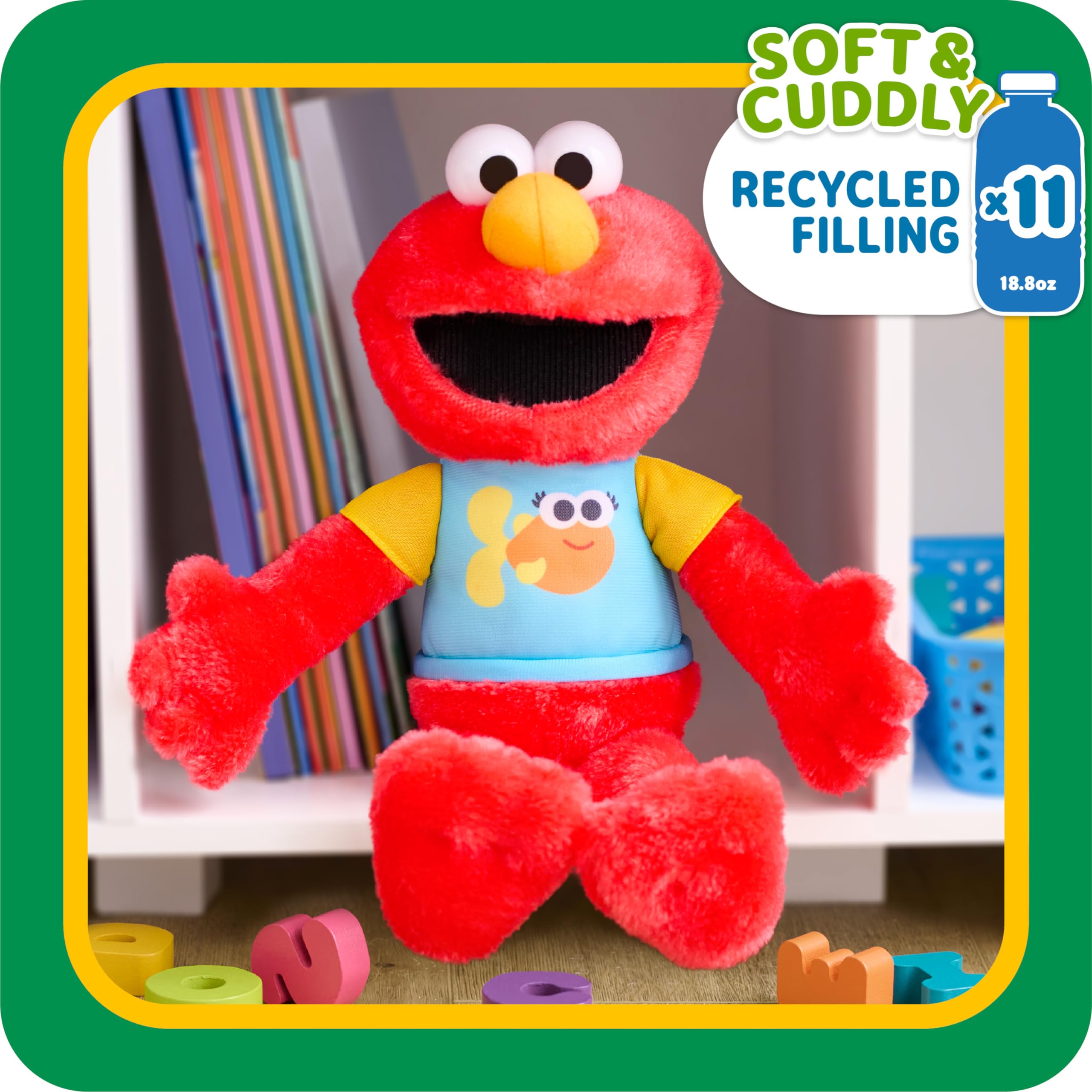 Foto 3 pulgar | Elmo De Peluche Just Play Sesame Street Para Cantar A Lo Largo De 33 Cm - Venta Internacional.