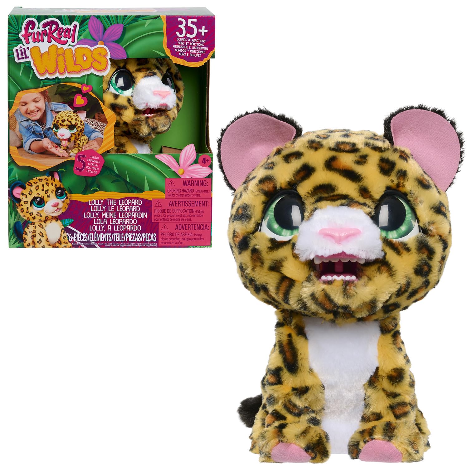 Peluche Just Play Furreal Lil Wilds Lolly Leopard, 20 Cm - Venta Internacional.