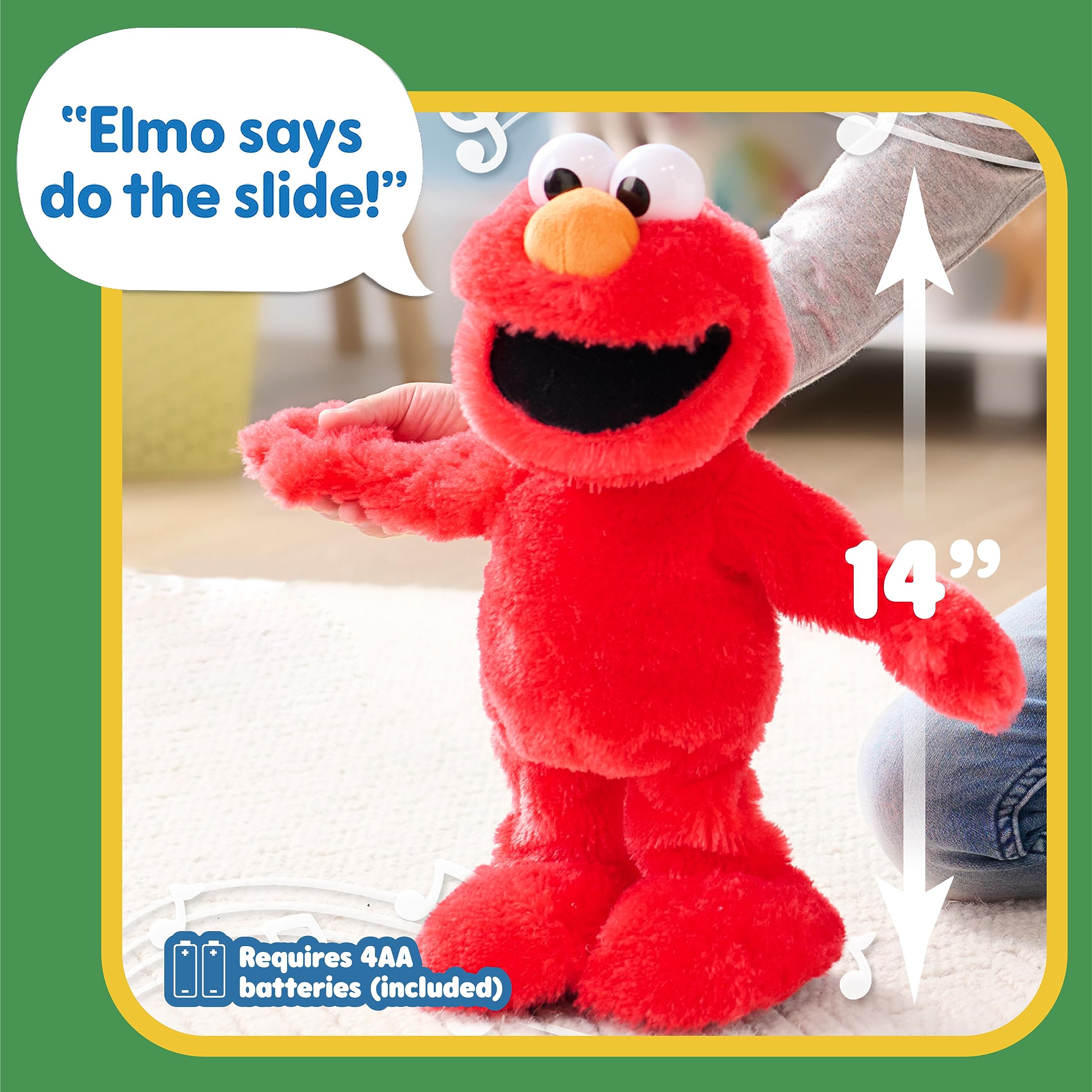 Foto 4 pulgar | Juguete De Peluche Just Play Sesame Street Elmo Slide 35 Cm Para Niños O Más - Venta Internacional.
