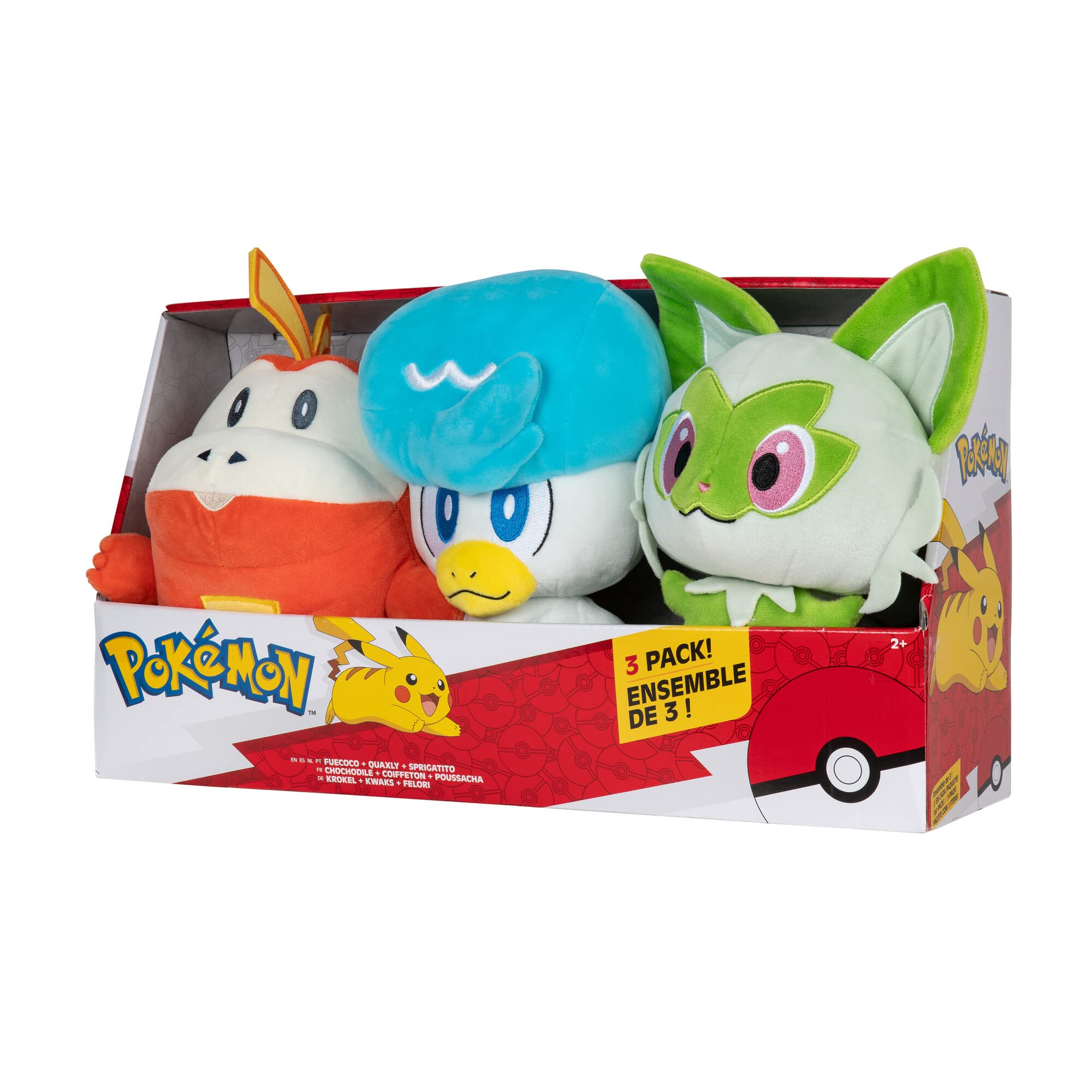 Foto 7 pulgar | Peluche Pokémon Paldea First Partner, Paquete De 3 Unidades, 20 Cm, Fuecoco, Quaxly Y Sprigatito - Venta Internacional.