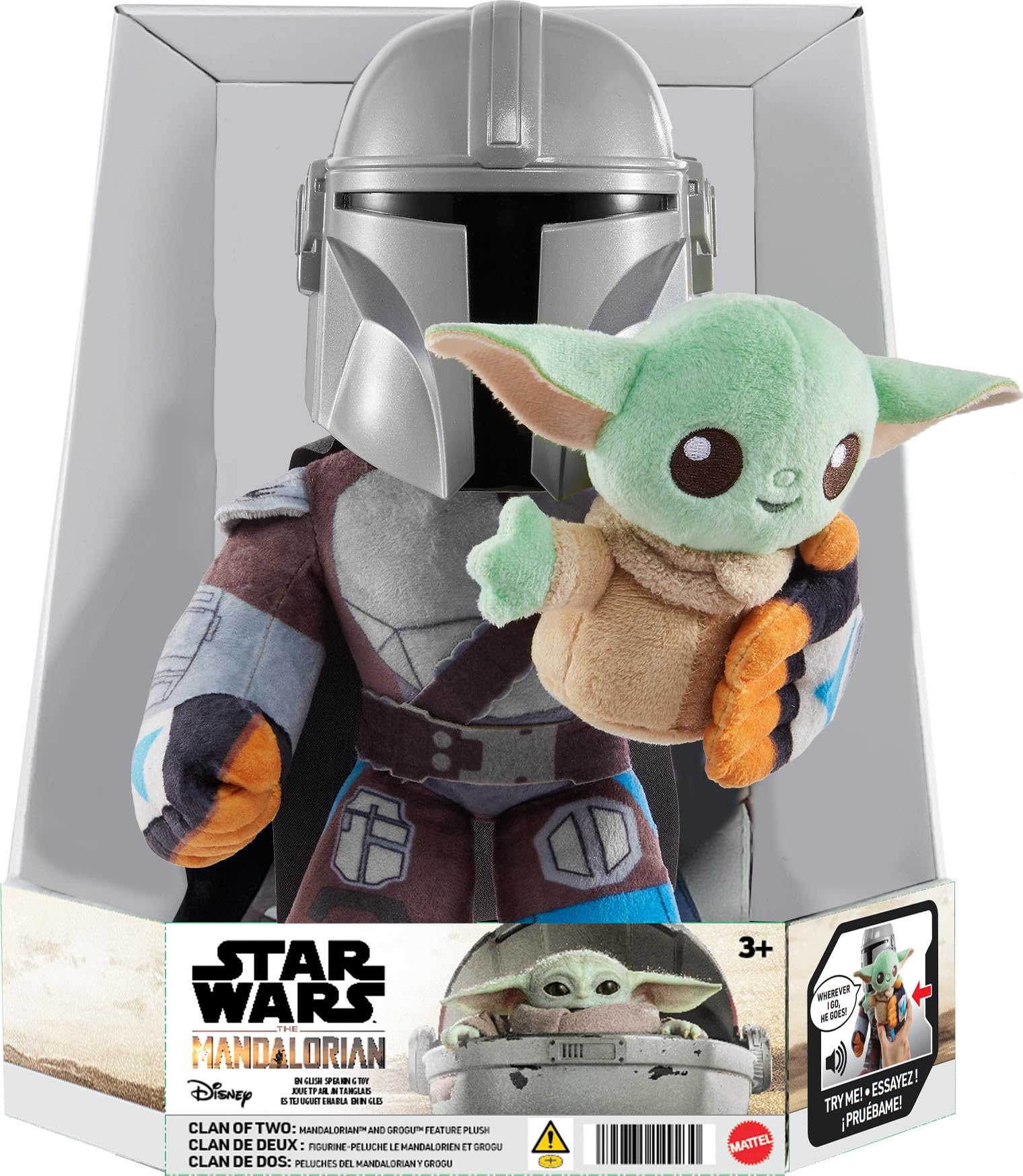Foto 7 pulgar | Set De Peluche Mattel Star Wars Clan Of Two Mandalorian Con Grogu - Venta Internacional.
