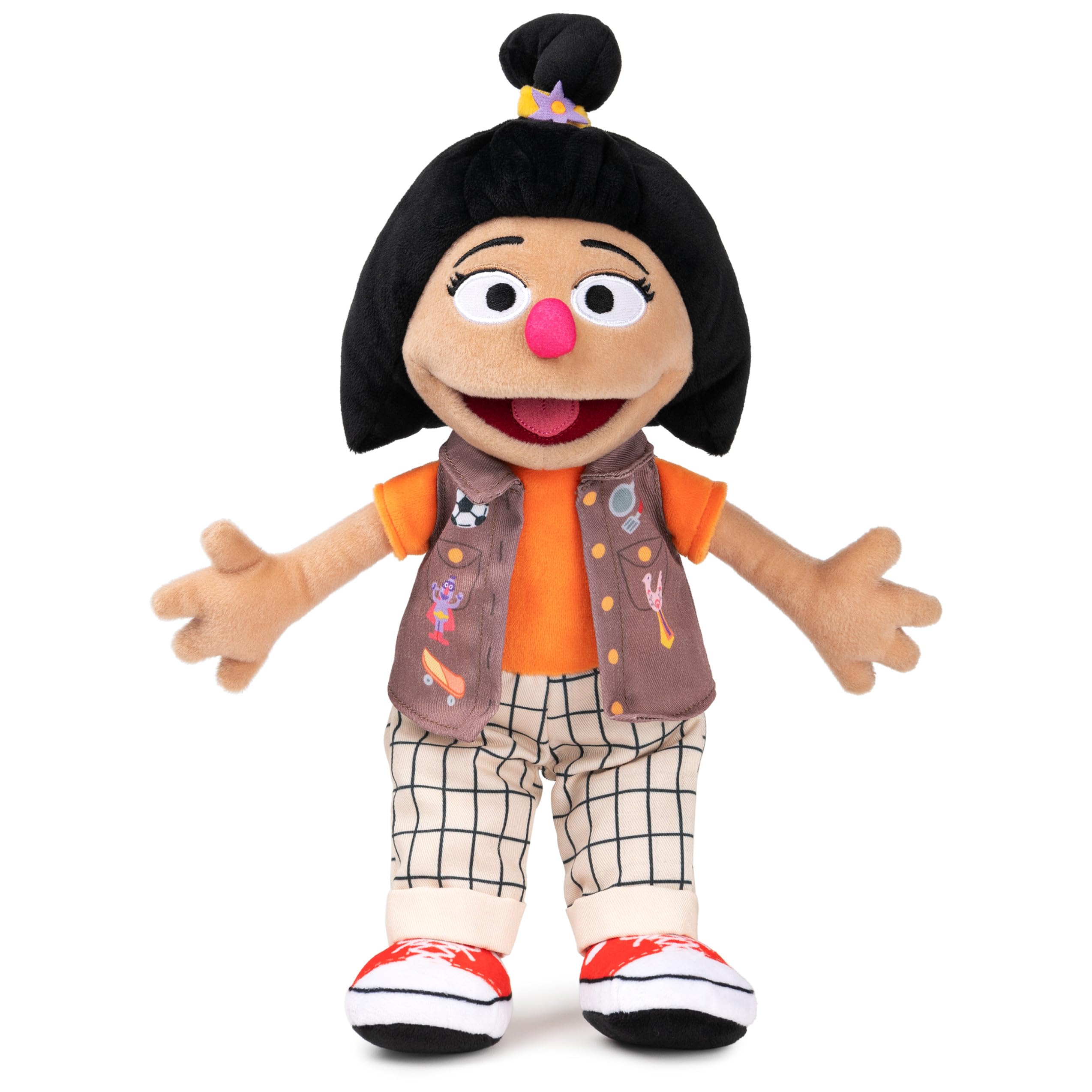 Foto 6 pulgar | Muñeca De Peluche Gund Sesame Street Oficial Ji-young, 33 Cm - Venta Internacional.