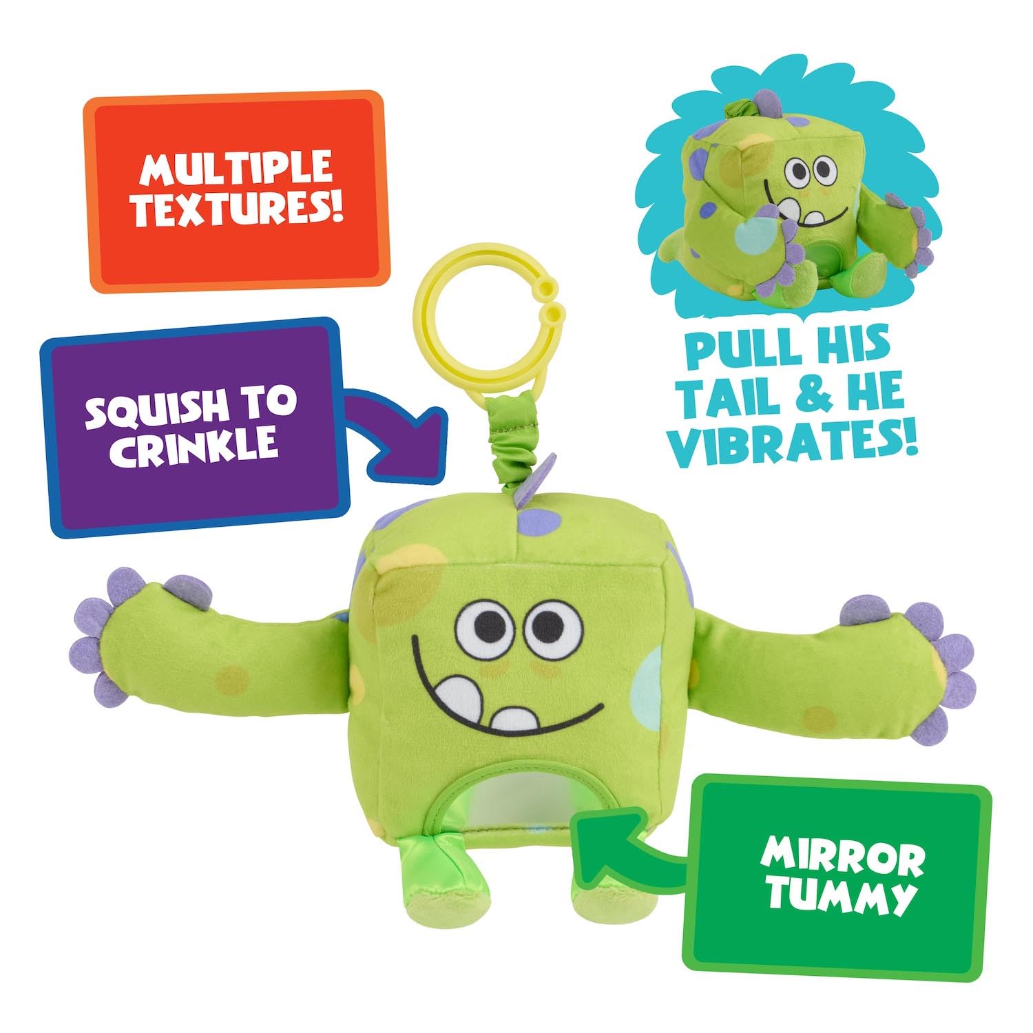 Foto 4 pulgar | Monstruos De Peluche Sensoriales Wowwee Super Simple Hugo Green 0+ - Venta Internacional.