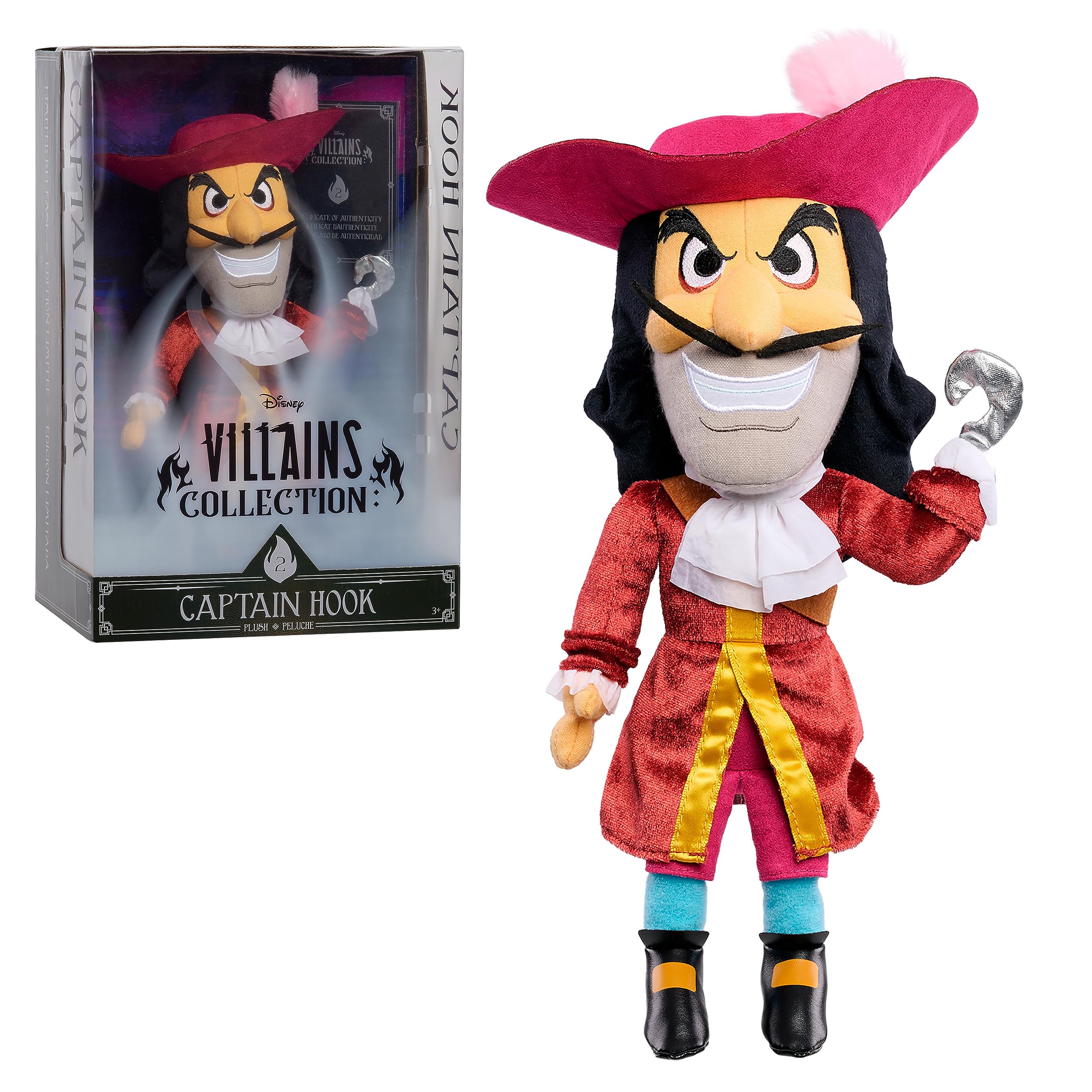 Muñeco De Peluche Just Play, Villanos De Disney, Capitán Garfio, 33 Cm - Venta Internacional.