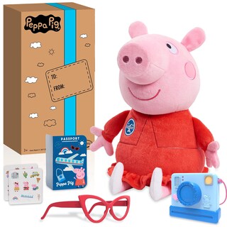 Foto 1 | Juguete De Peluche Just Play Peppa Pig Tourist Con Cámara Iluminada De 34 Cm - Venta Internacional.