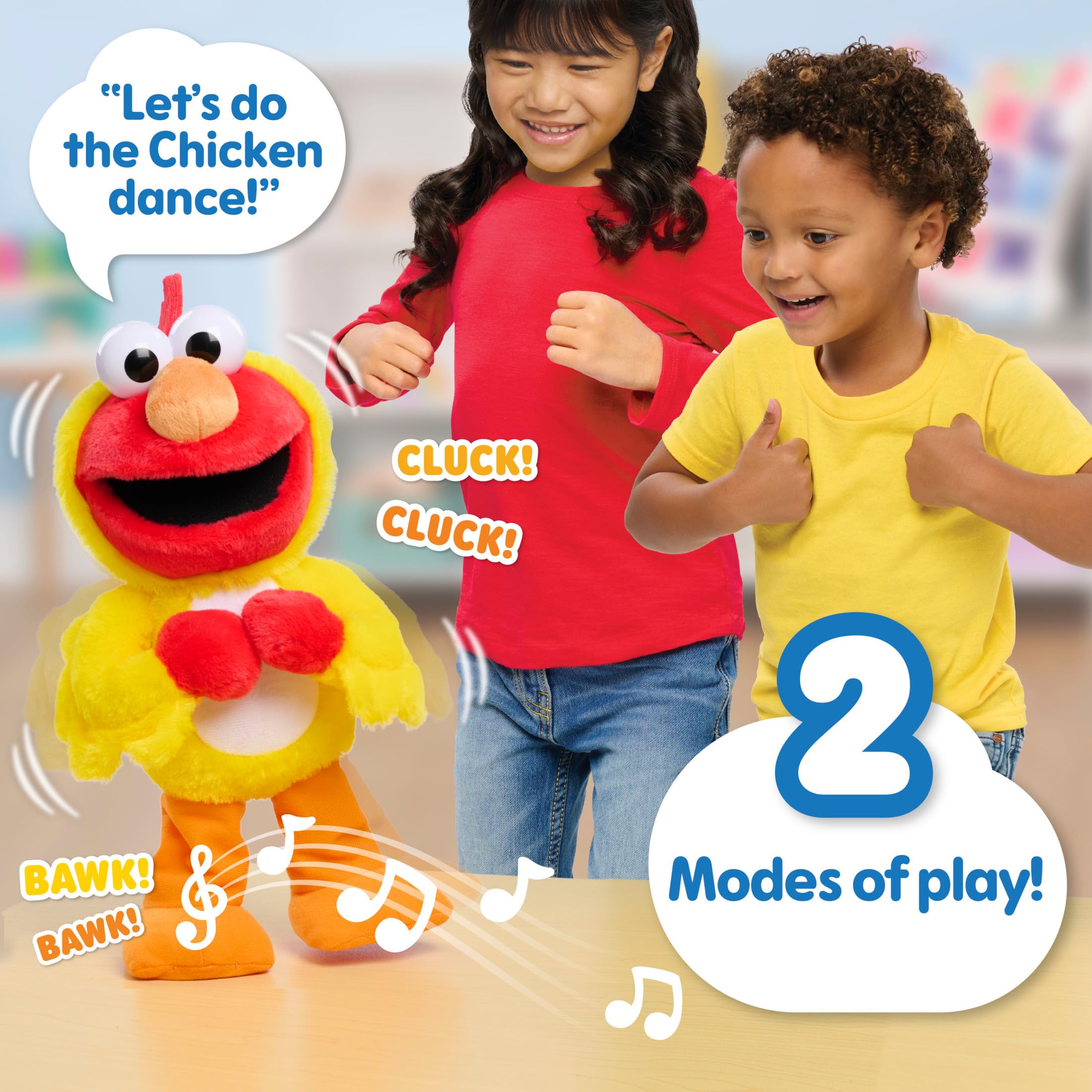 Foto 2 | Juguete De Peluche Just Play Sesame Street Chicken Dance Elmo Durante Más De 2 Años - Venta Internacional.