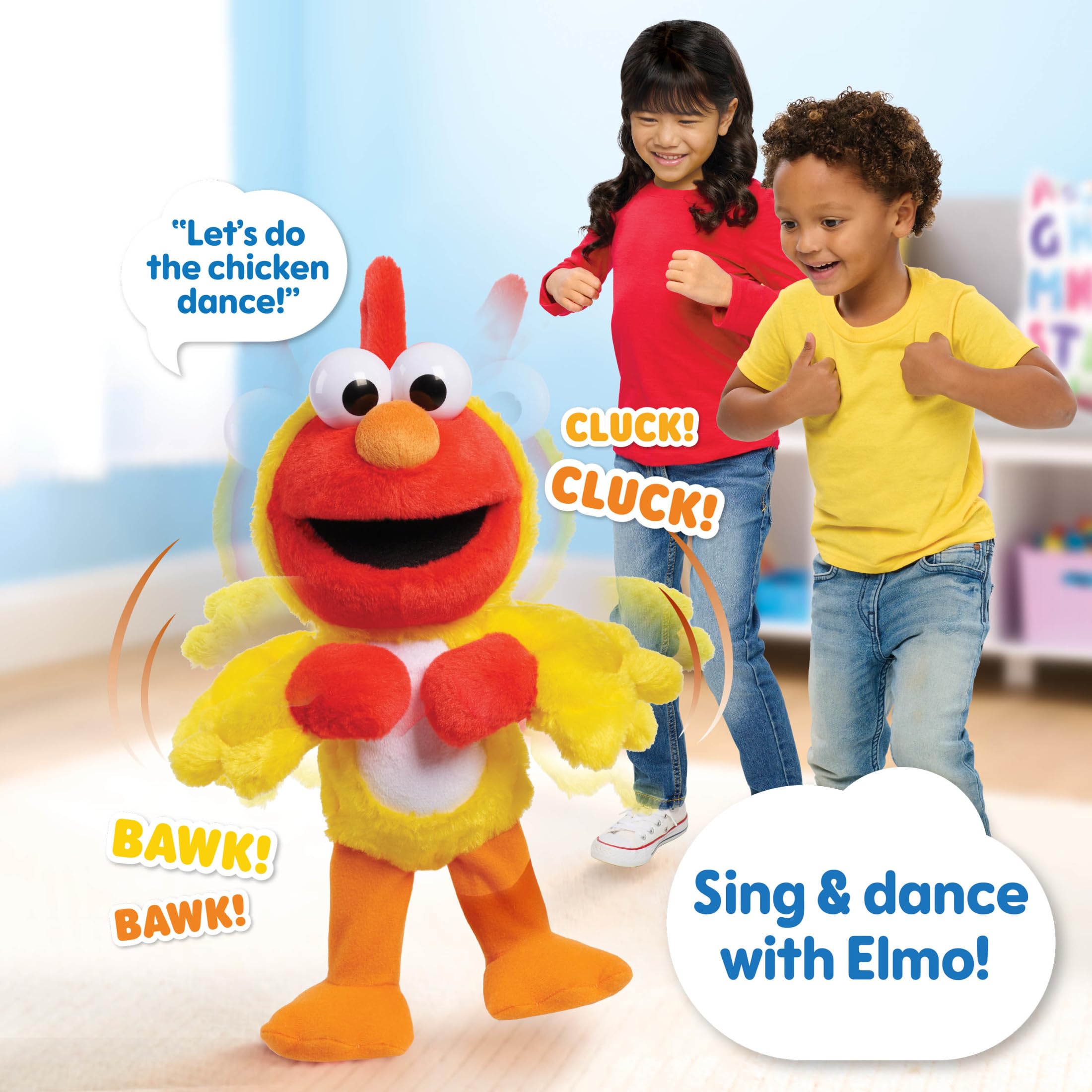 Foto 4 pulgar | Juguete De Peluche Just Play Sesame Street Chicken Dance Elmo Durante Más De 2 Años - Venta Internacional.