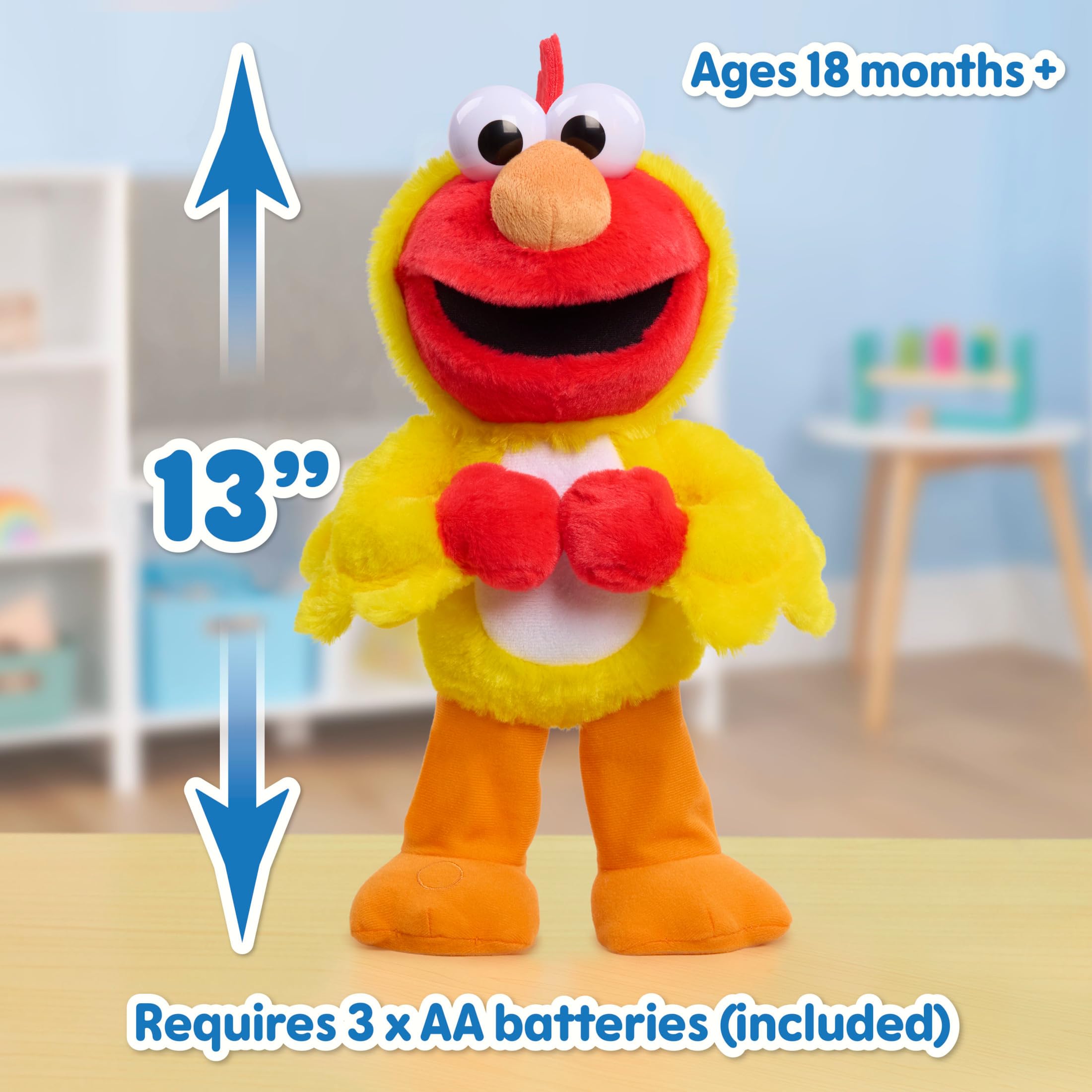 Foto 6 | Juguete De Peluche Just Play Sesame Street Chicken Dance Elmo Durante Más De 2 Años - Venta Internacional.