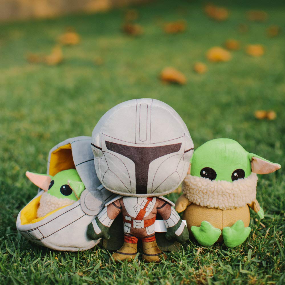 Foto 7 pulgar | Juguete De Peluche Para Perros Squeaker Mandalorian Star Wars Con El Cinturón De Seguridad - Venta Internacional.