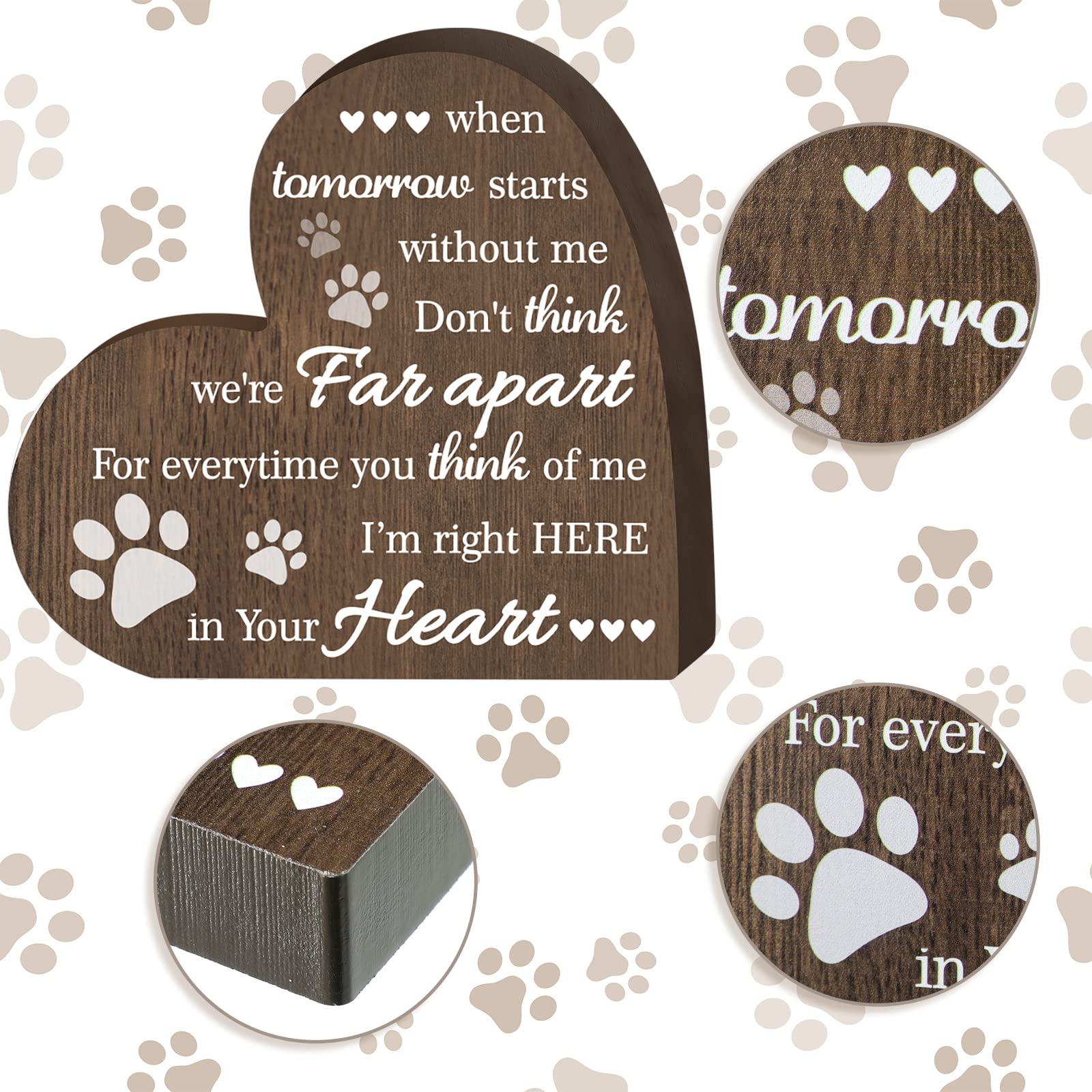 Foto 4 pulgar | Letrero De Madera Conmemorativo Para Mascotas, Regalo De Maitys En Recuerdo Del Duelo - Venta Internacional.