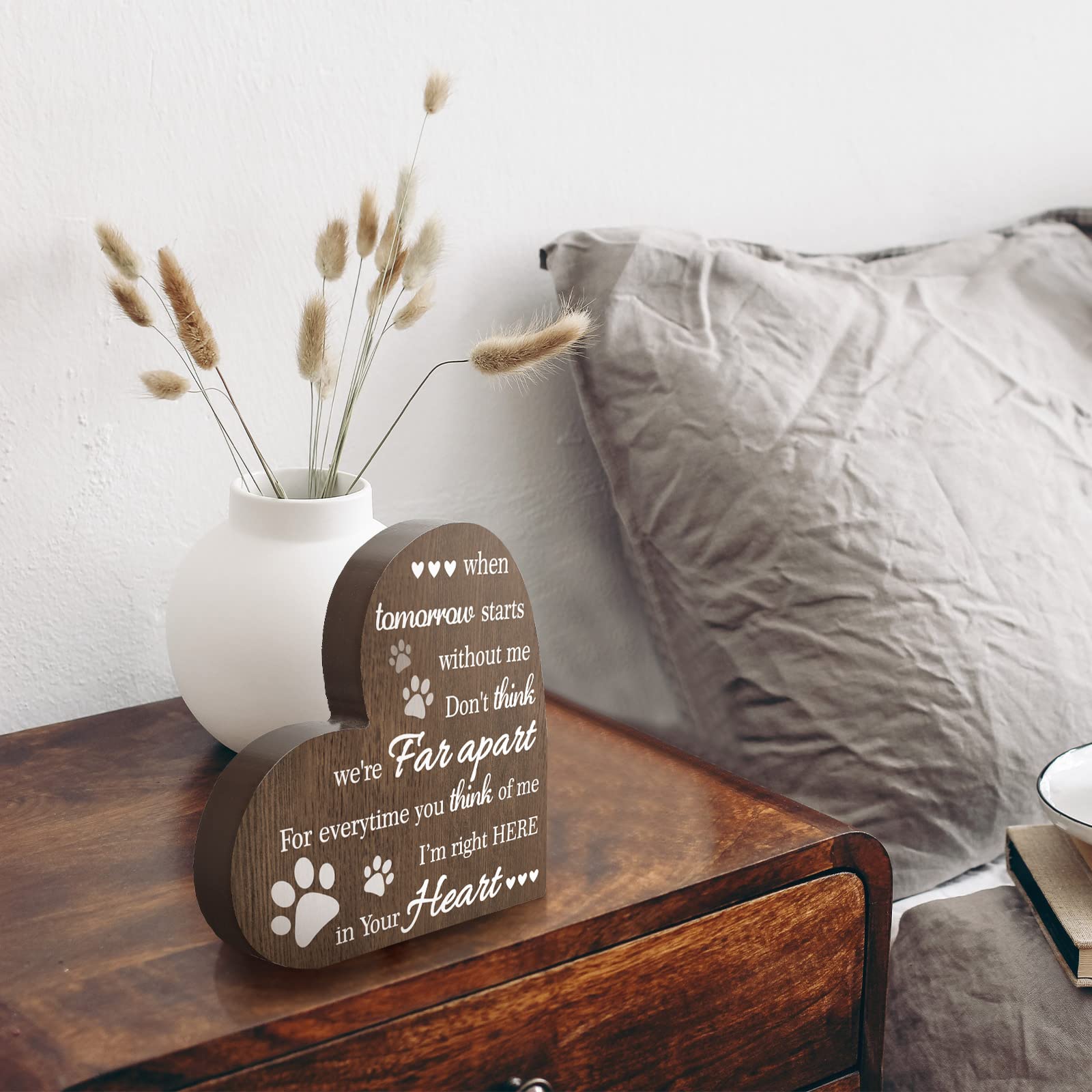 Foto 4 | Letrero De Madera Conmemorativo Para Mascotas, Regalo De Maitys En Recuerdo Del Duelo - Venta Internacional.