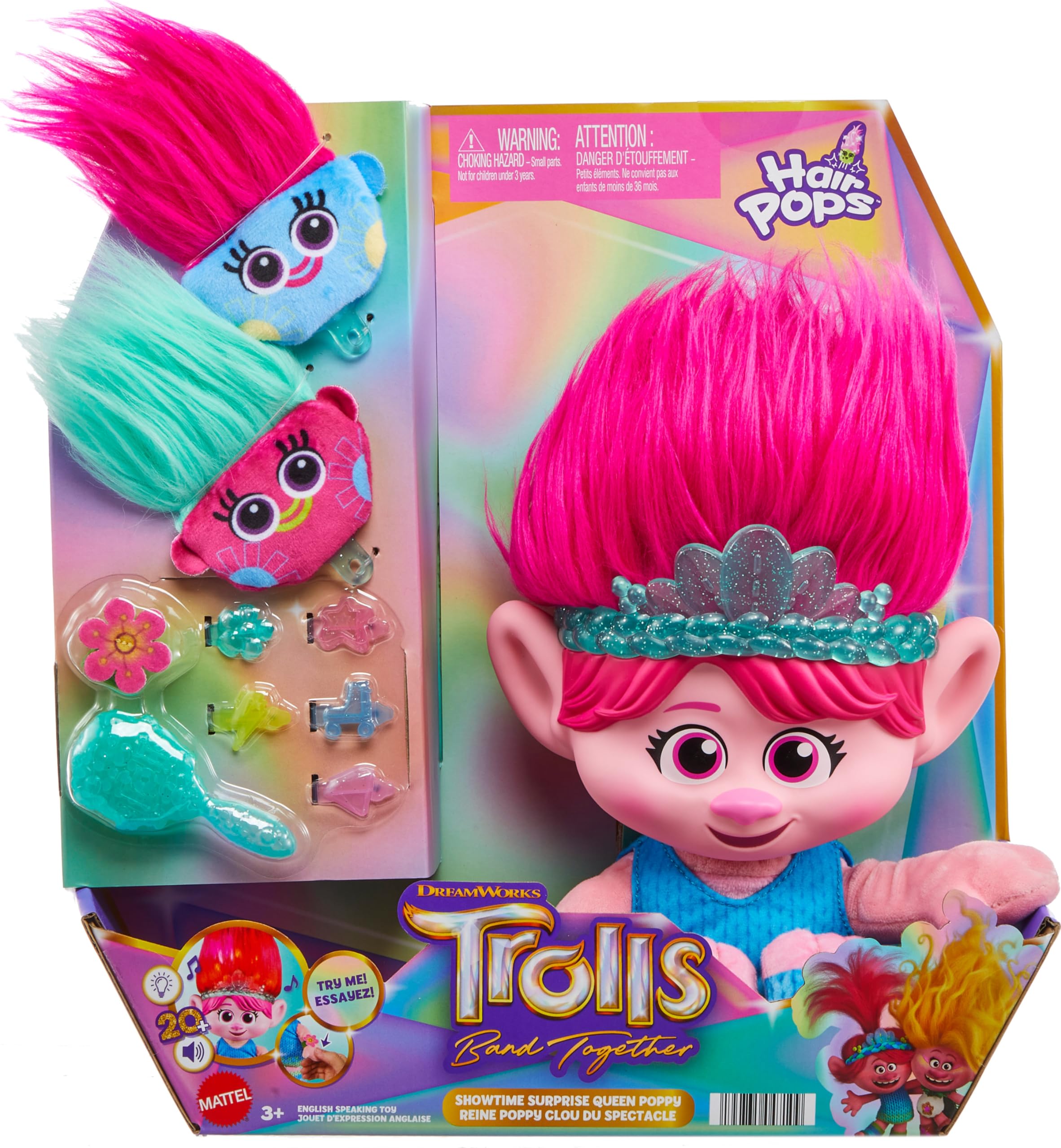 Foto 7 pulgar | Peluche Mattel Dreamworks Trolls Band Together Queen Poppy - Venta Internacional