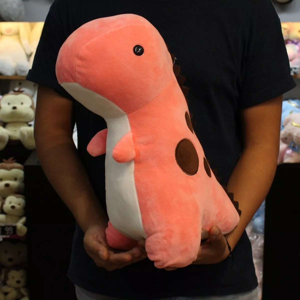 Foto 4 pulgar | Dinosaurio Bebe De Peluche T-rex Baby Rosa 42cm Grande