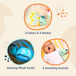 Foto 5 | Tortuga De Peluche Suave Luminosa Brillante Calmante P/ Bebe