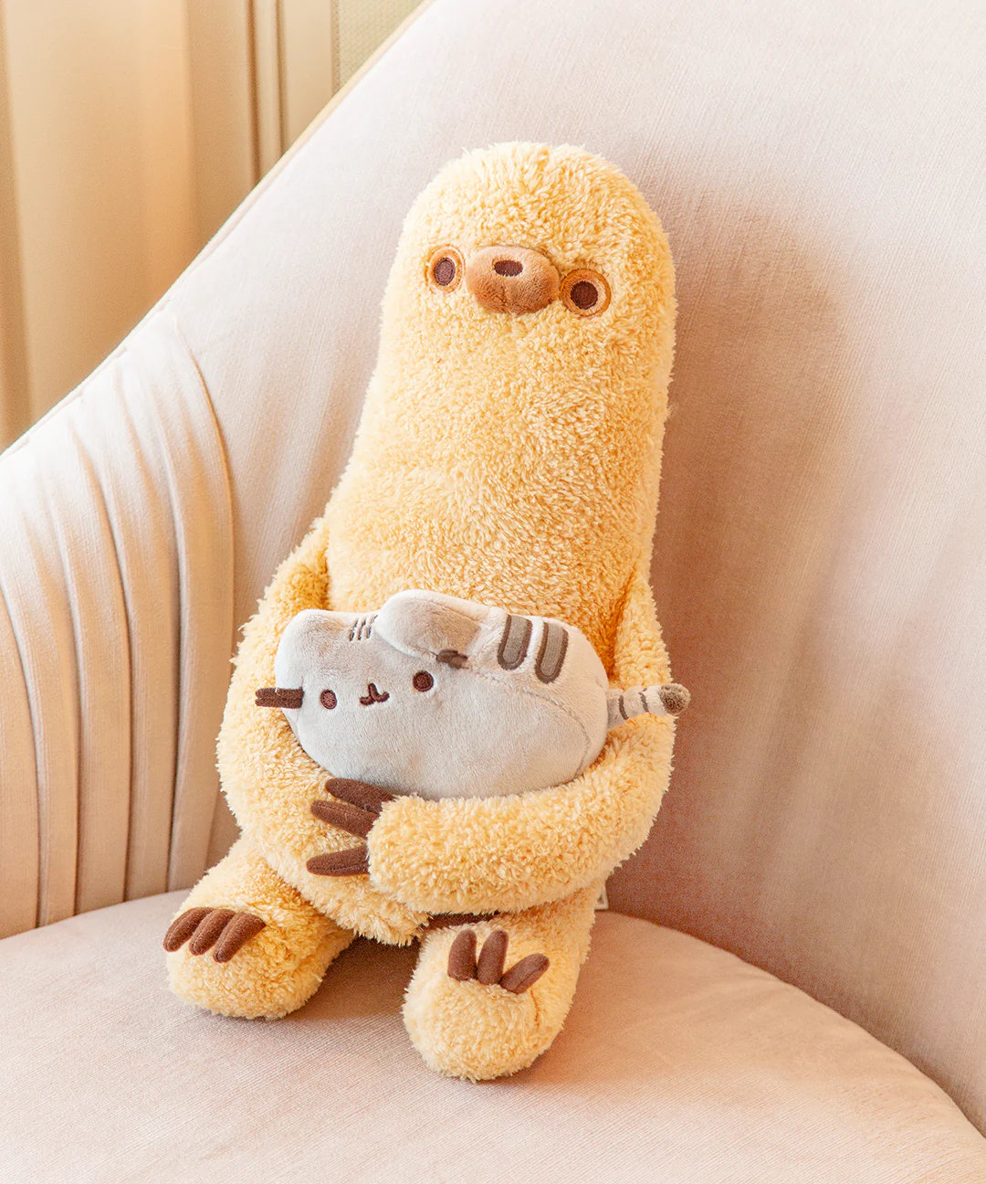 Foto 9 pulgar | Peluche Gato Pusheen Cat Con Perezoso Sloth Plush 33cm Gund
