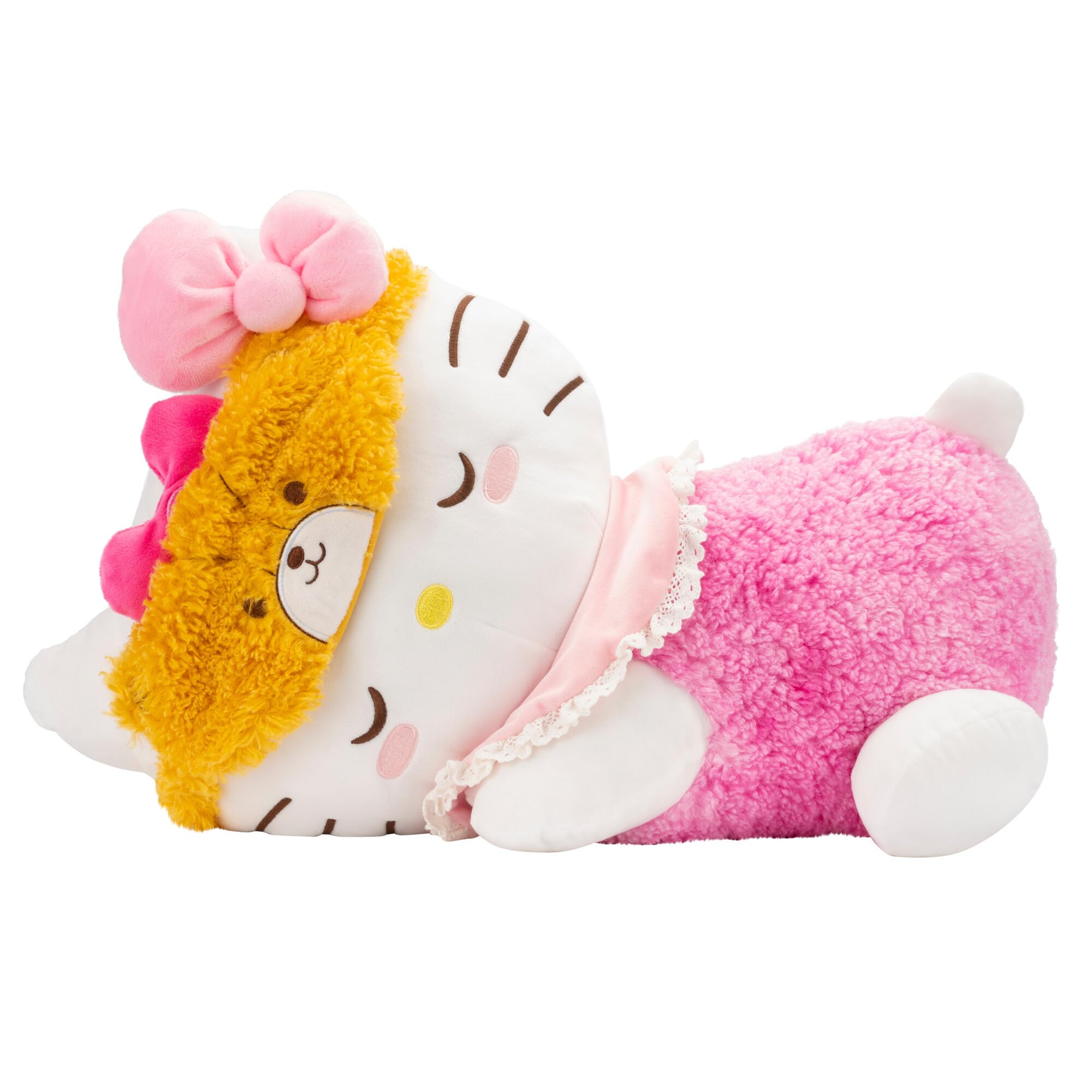 Foto 2 pulgar | Peluche Hello Kitty Sleeping De 45 Cm Con Pijama Teñido - Venta Internacional.