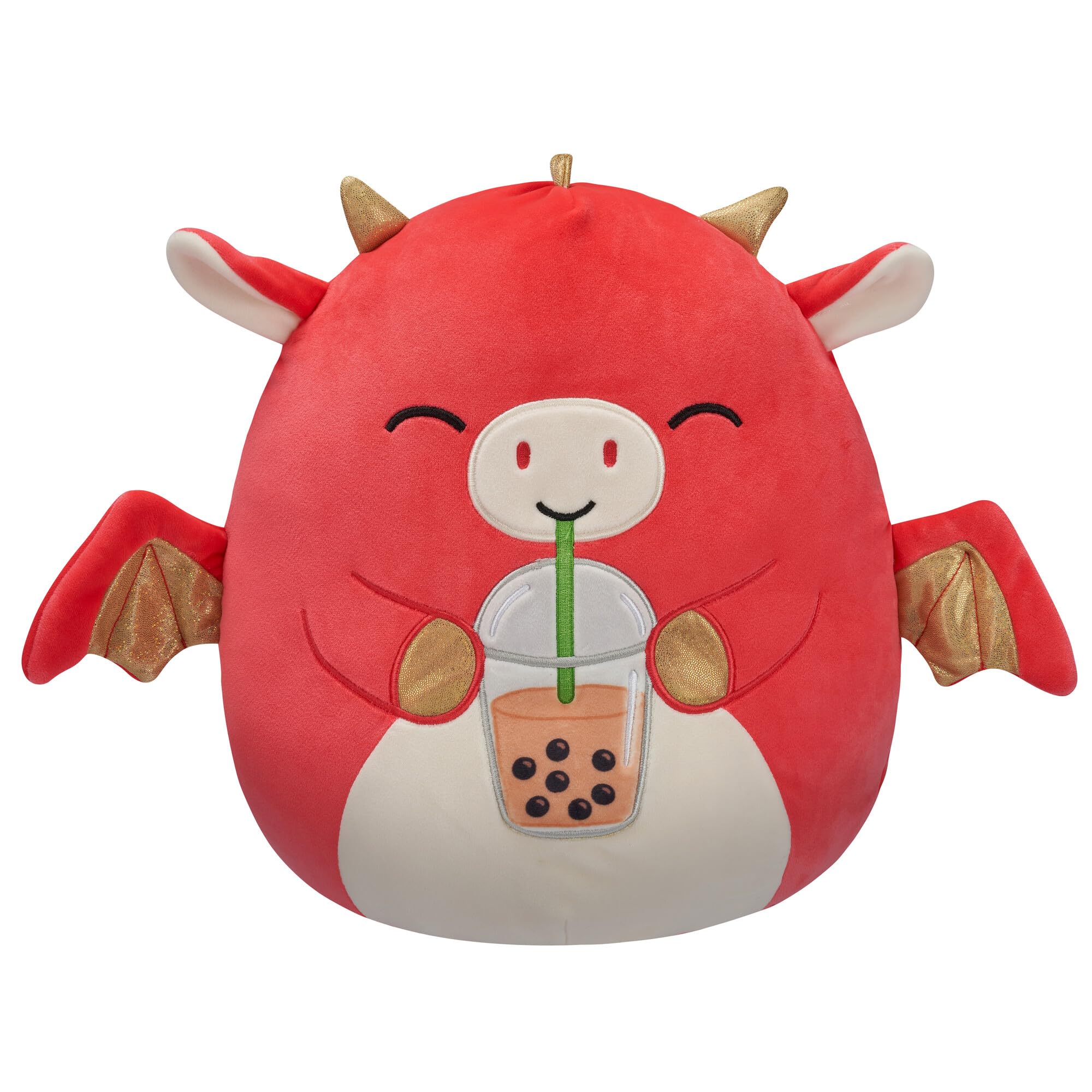 Foto 2 pulgar | Peluche Squishmallows Baiden Red Dragon con Boba - Venta Internacional