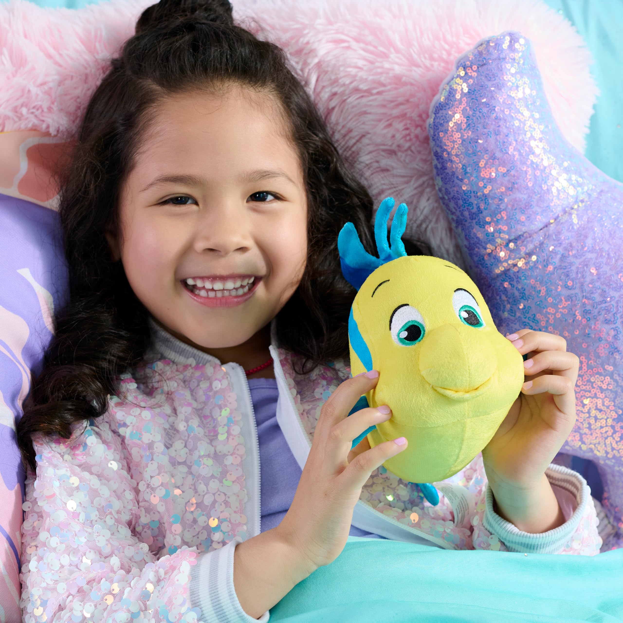 Foto 3 pulgar | Peluche Just Play Disney Junior Ariel Flounder 18 Cm Kids 2 - Venta Internacional.