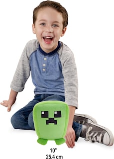 Foto 2 | Muñeca De Peluche Mattel Minecraft Cuutopia Creeper De 25 Cm - Venta Internacional.