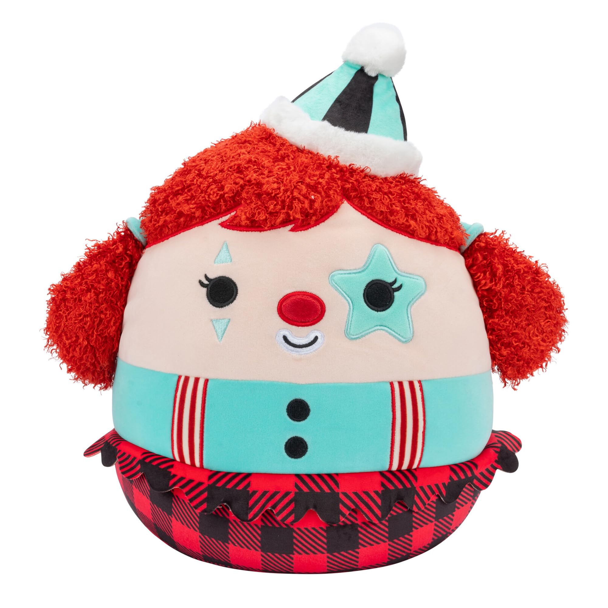 Foto 2 pulgar | Payaso Eurídice Original De Peluche Squishmallows, 30 Cm, Con Parche Verde Azulado - Venta Internacional.