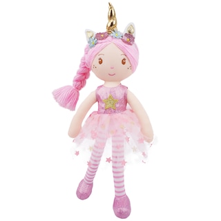 Foto 1 | Muñeca De Trapo De Peluche June Garden Unicorn Anya, 16 Cm, Con Pelo Rosa - Venta Internacional.