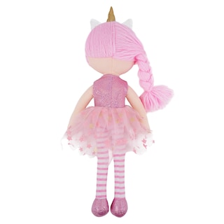 Foto 5 | Muñeca De Trapo De Peluche June Garden Unicorn Anya, 16 Cm, Con Pelo Rosa - Venta Internacional.