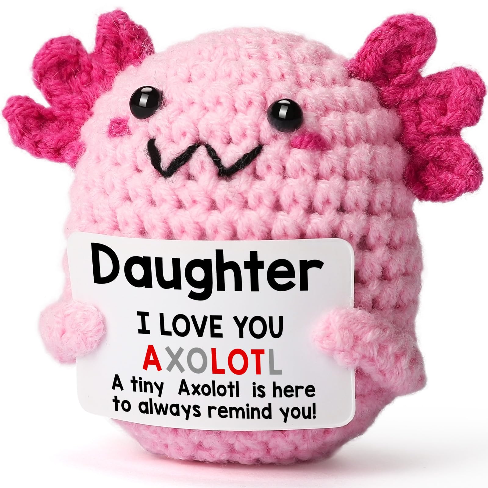 Foto 2 pulgar | Axolotl De Felpa Hecho A Ganchillo Para Hija De Mamá Y Papá, Hecho A Mano - Venta Internacional.