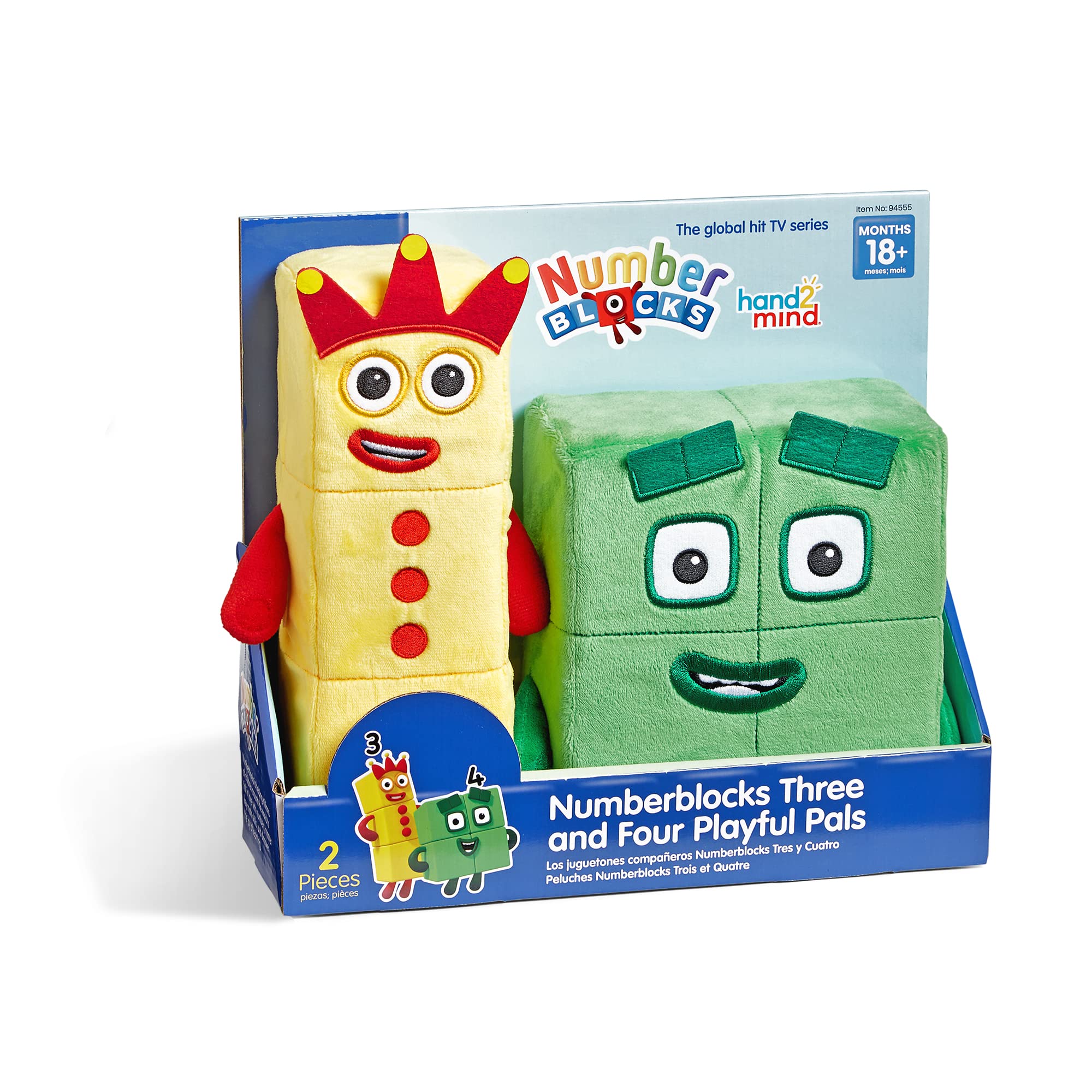 Foto 2 pulgar | Peluche Hand2mind Numberblocks 3 Y 4 Para Niños - Venta Internacional.