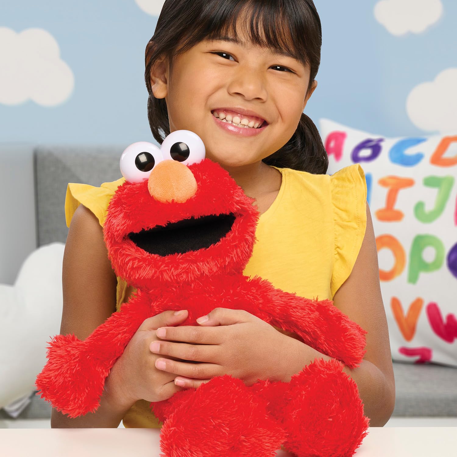 Foto 7 pulgar | Muñeca De Peluche Just Play Sesame Street Tickle Me Elmo 34 Cm Para Niños - Venta Internacional.