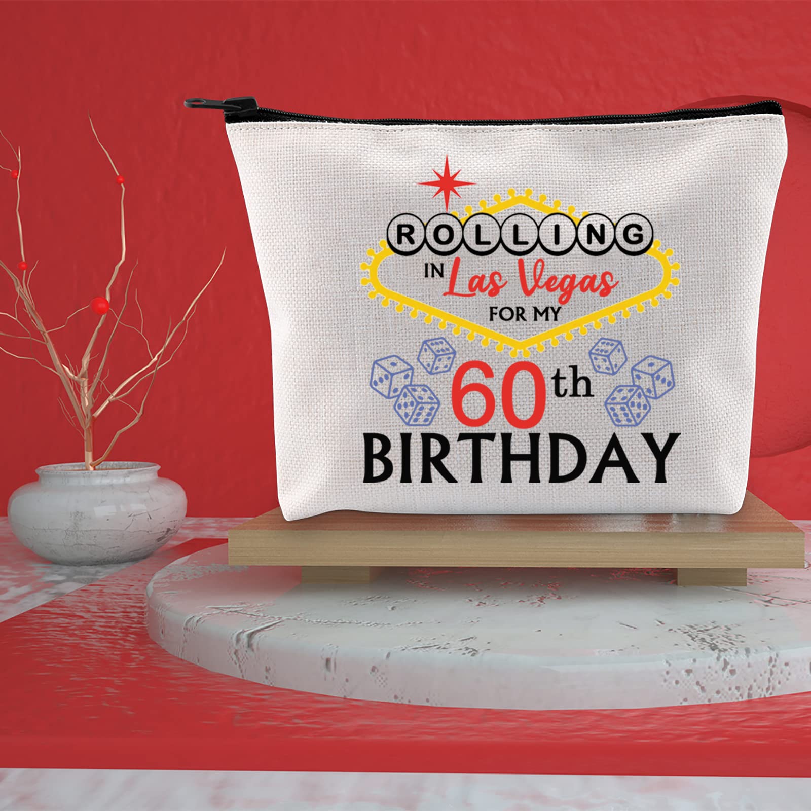 Foto 4 pulgar | Bolsa De Maquillaje Pwhaoo Las Vegas Rolling In Vegas 40th/50th/60 - Venta Internacional.