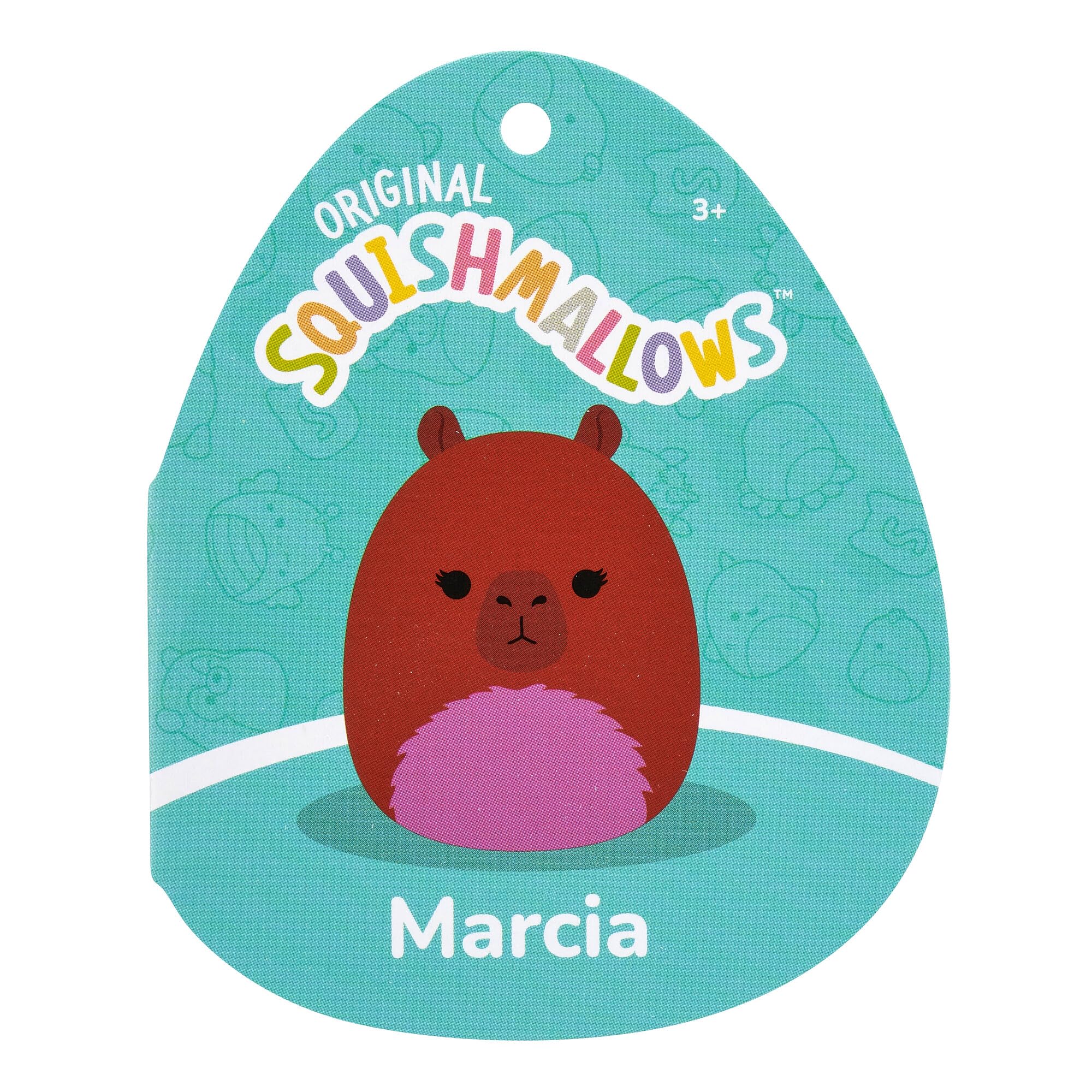 Foto 4 pulgar | Peluche Squishmallows Original Marcia Maroon Capybara 20 Cm - Venta Internacional.