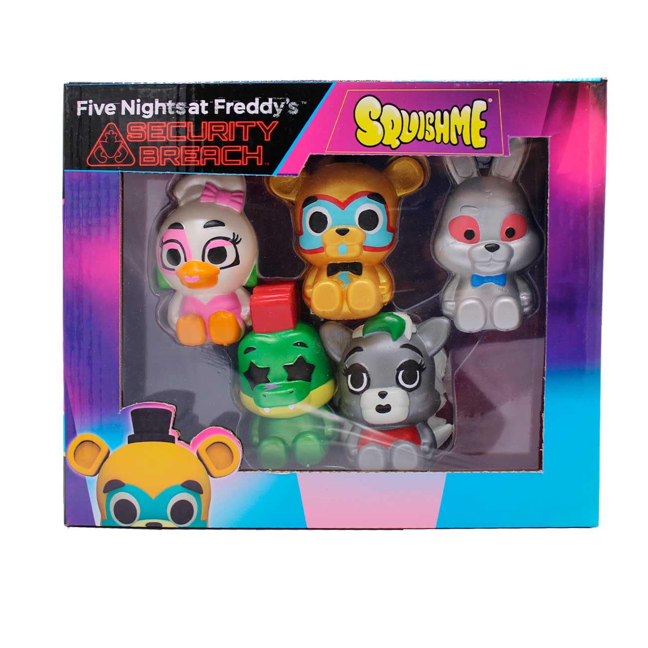 Foto 2 pulgar | Caja De Coleccionista Squishme Serie 1, Paquete De 5 Unidades, Five Nights At Freddy's Security Breach - Venta Inte