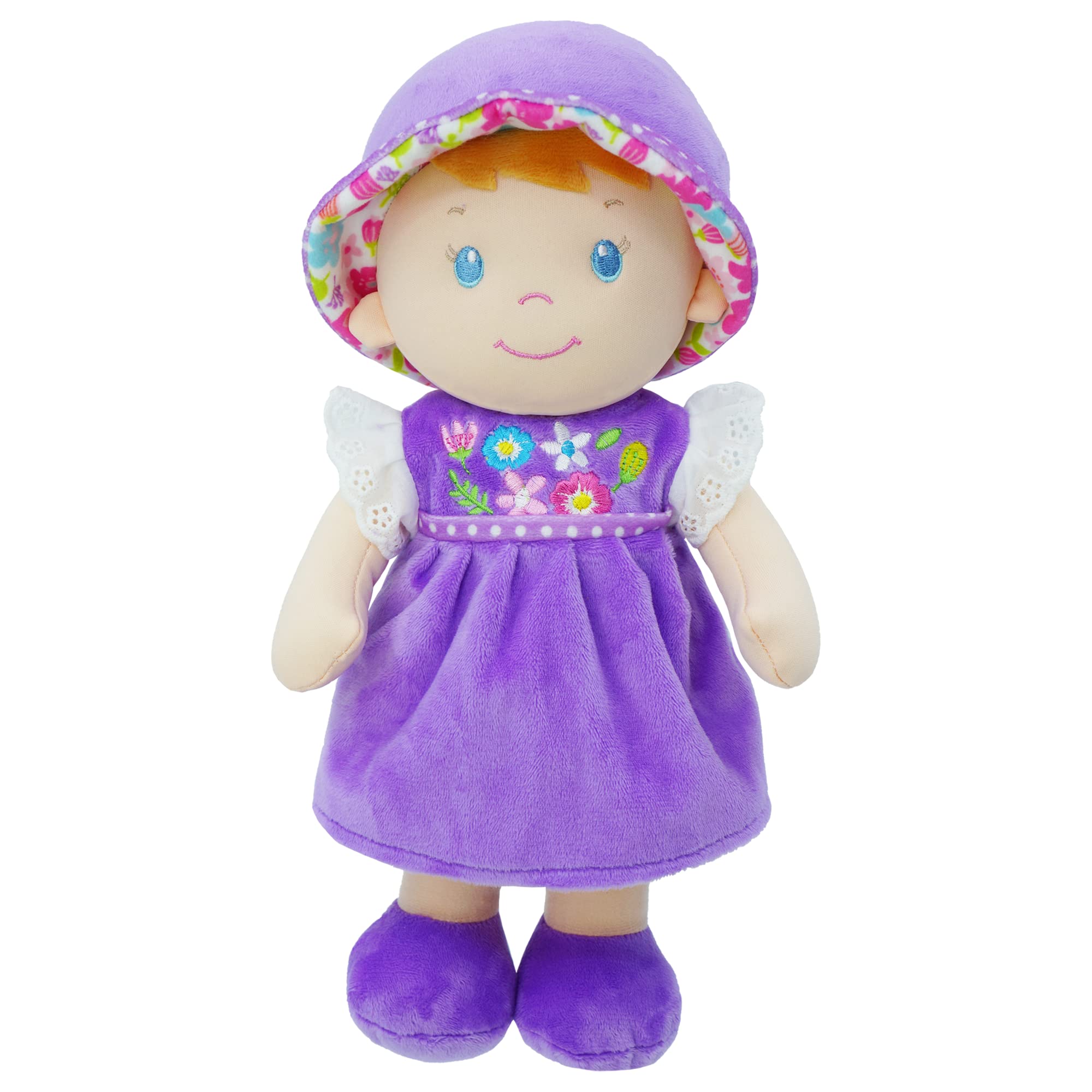 Foto 2 pulgar | Muñeca De Peluche June Garden Laura De 30 Cm Con Vestido Morado - Venta Internacional.
