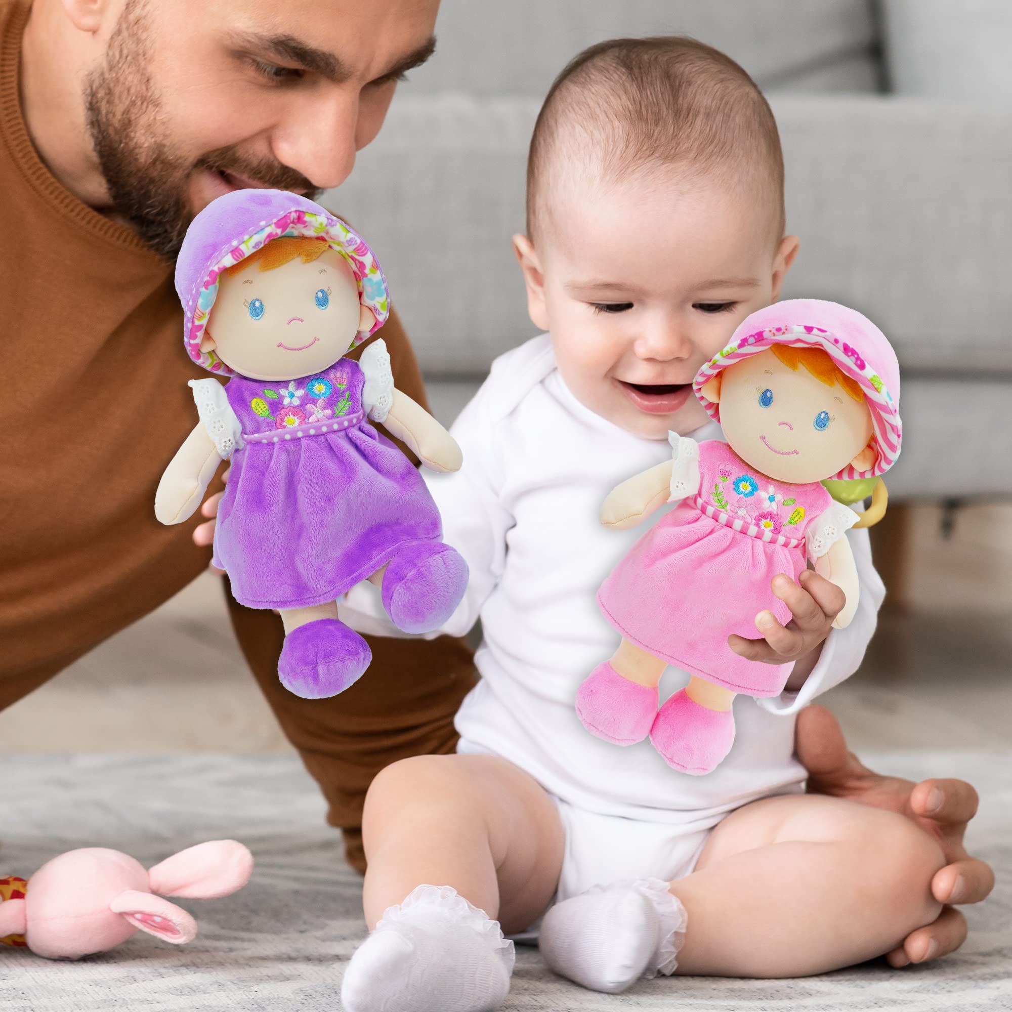 Foto 2 | Muñeca De Peluche June Garden Laura De 30 Cm Con Vestido Morado - Venta Internacional.