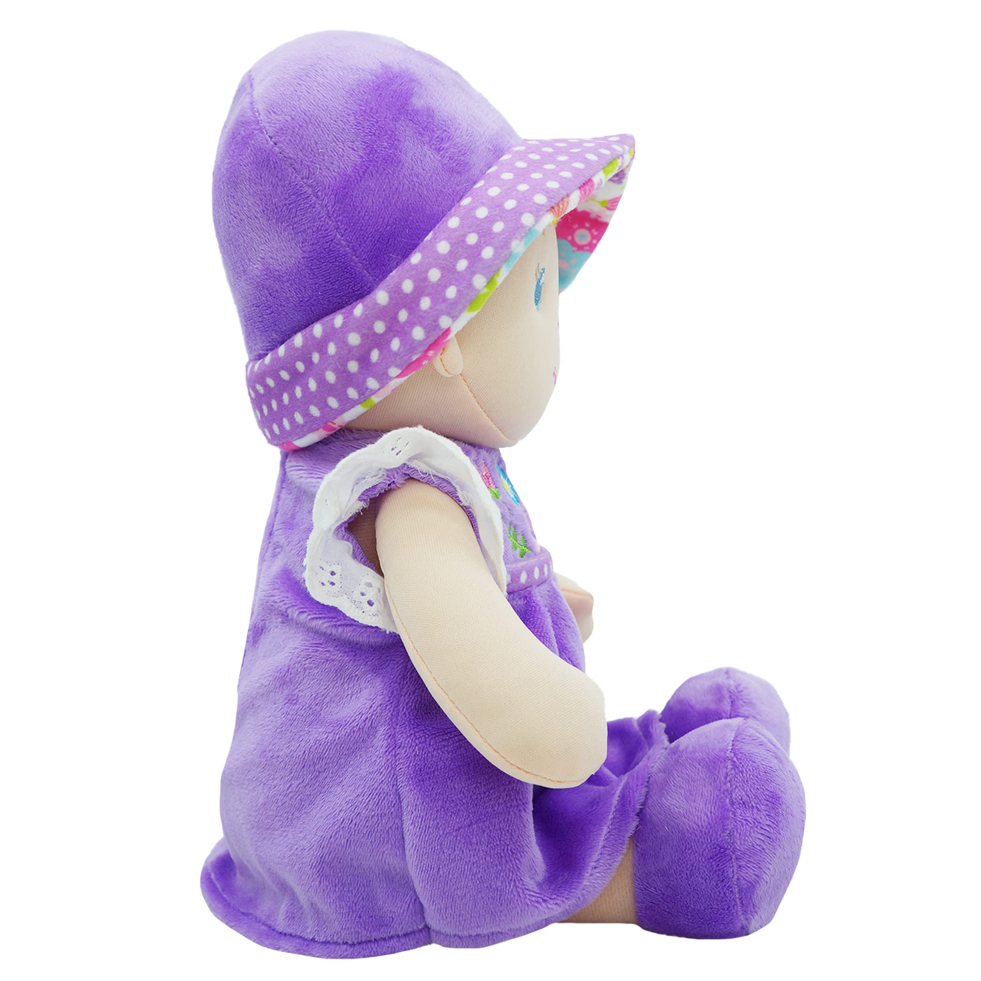 Foto 6 pulgar | Muñeca De Peluche June Garden Laura De 30 Cm Con Vestido Morado - Venta Internacional.
