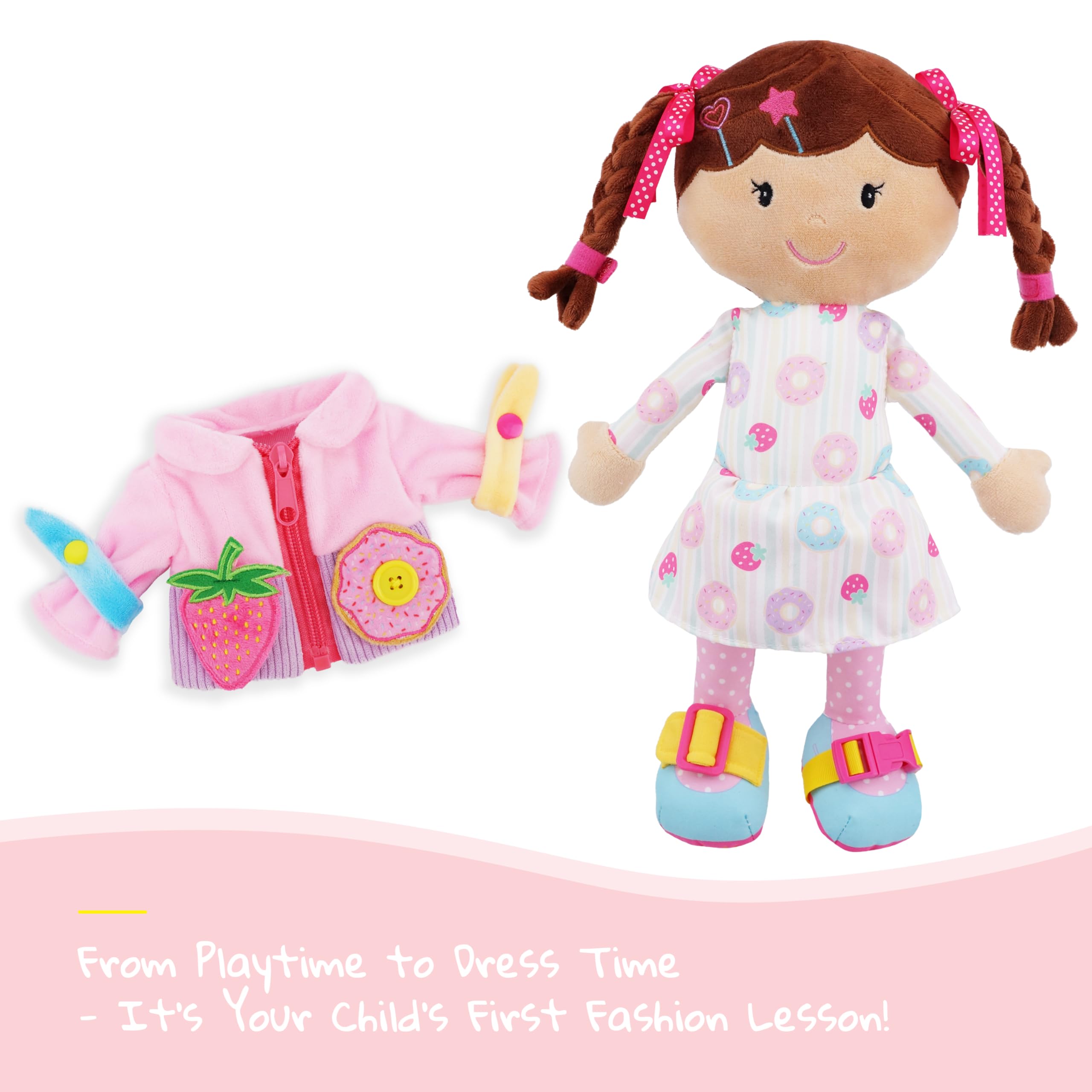 Foto 4 pulgar | Muñeca De Peluche Educativa June Garden Dressy Friends - Venta Internacional.