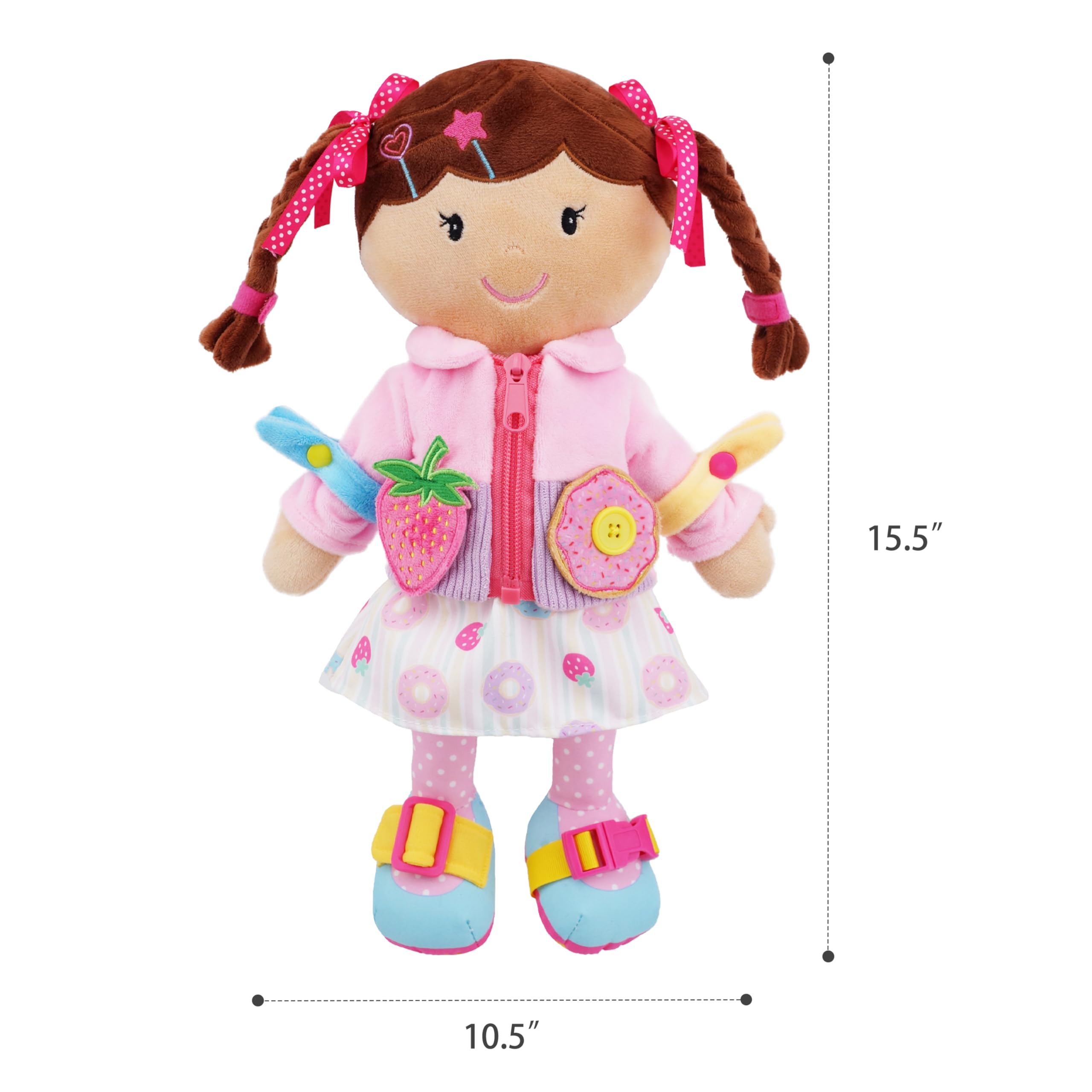 Foto 6 pulgar | Muñeca De Peluche Educativa June Garden Dressy Friends - Venta Internacional.