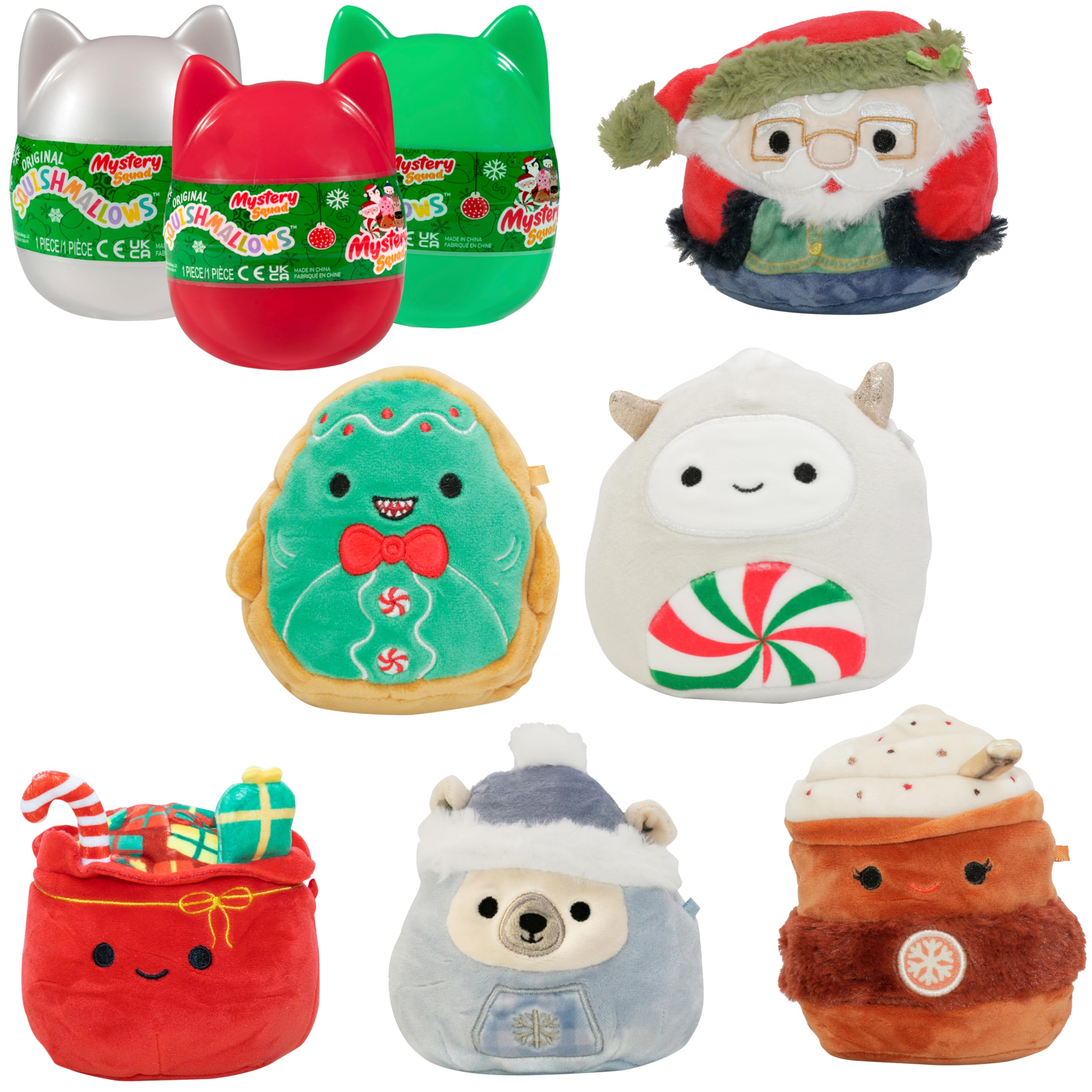 Mystery Capsules Squishmallows Original 4 Holiday, Paquete De 3 - Venta Internacional.