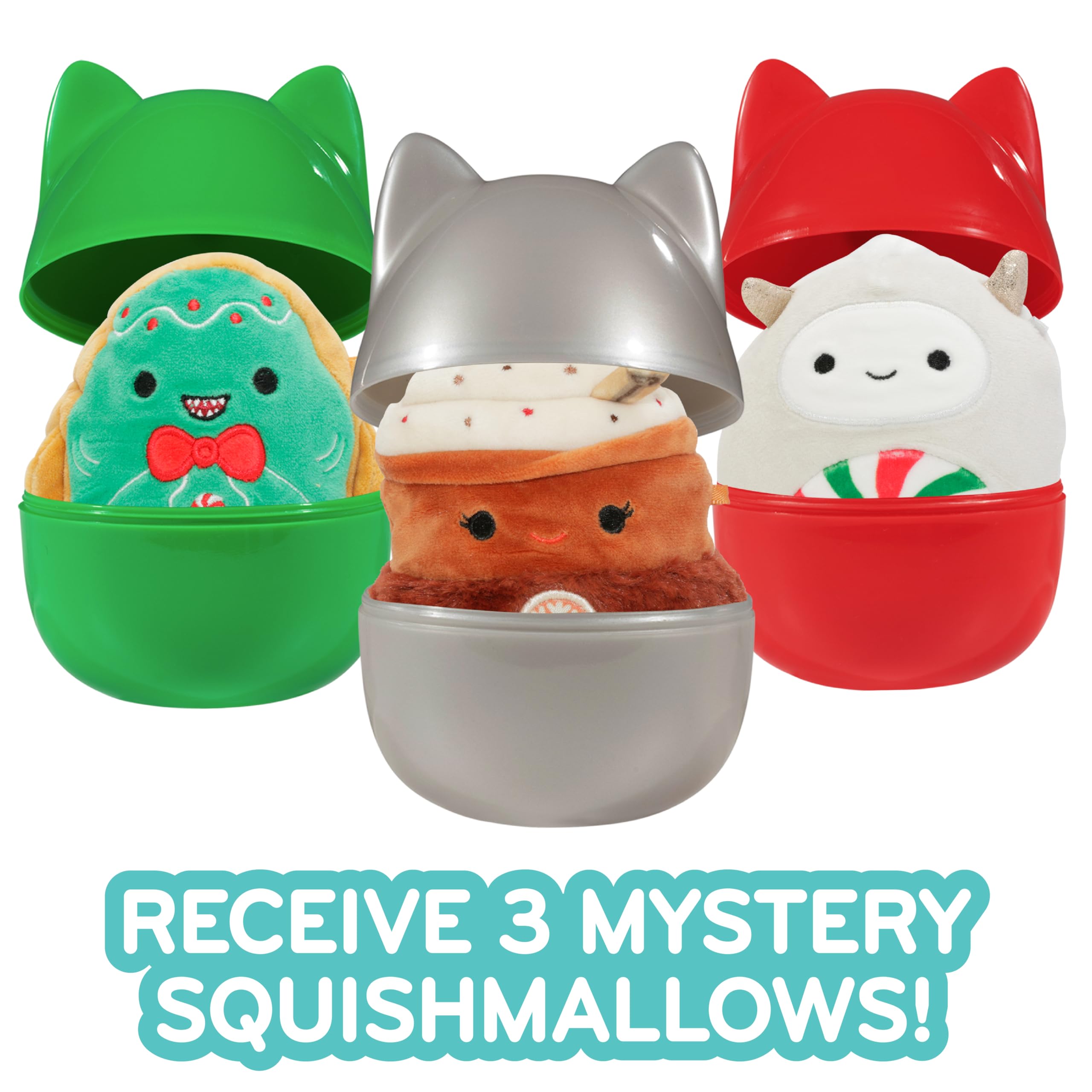 Foto 3 pulgar | Mystery Capsules Squishmallows Original 4 Holiday, Paquete De 3 - Venta Internacional.