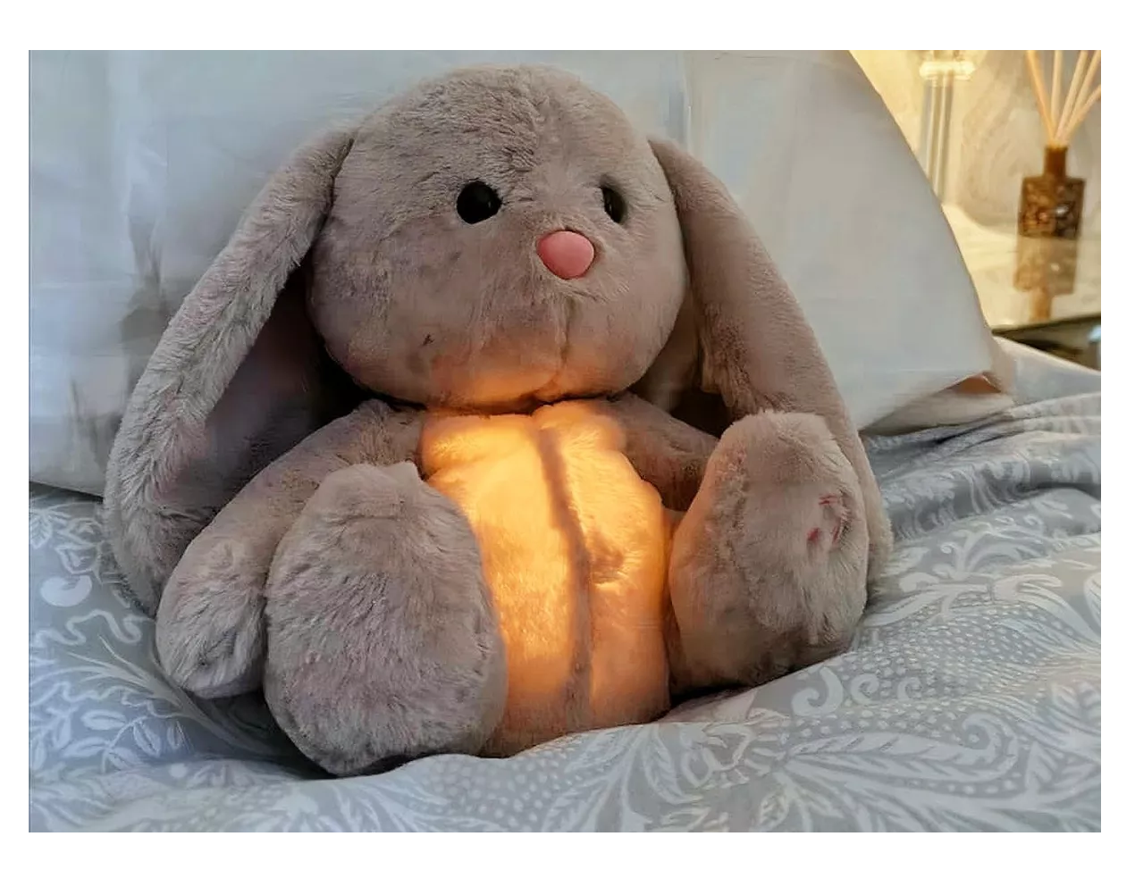 Foto 4 pulgar | Juguete de Peluche Belug con Música y Luces Café