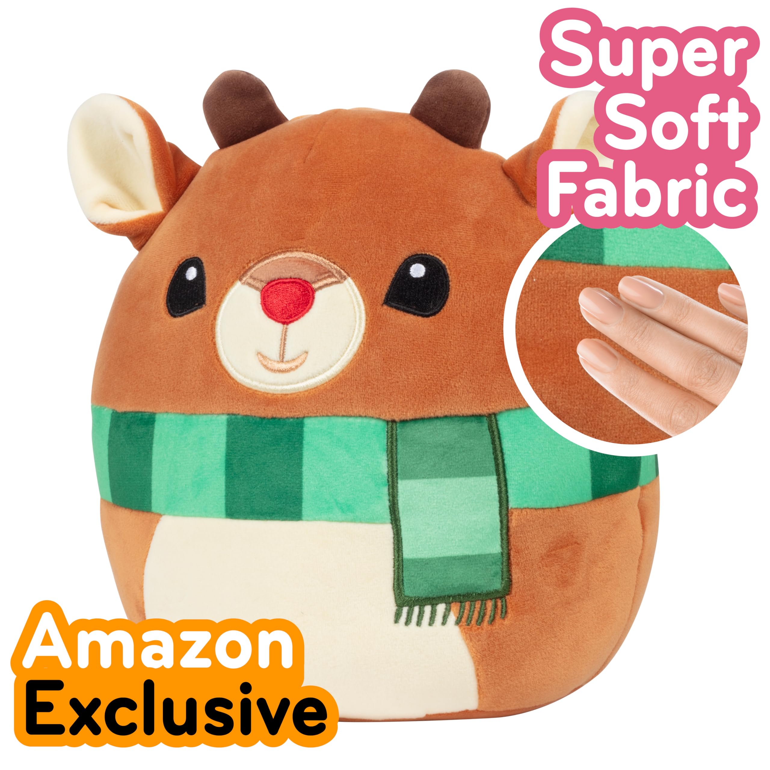 Foto 3 pulgar | Peluche Squishmallows Rudolph, El Reno De Nariz Roja, 20 Cm - Venta Internacional.