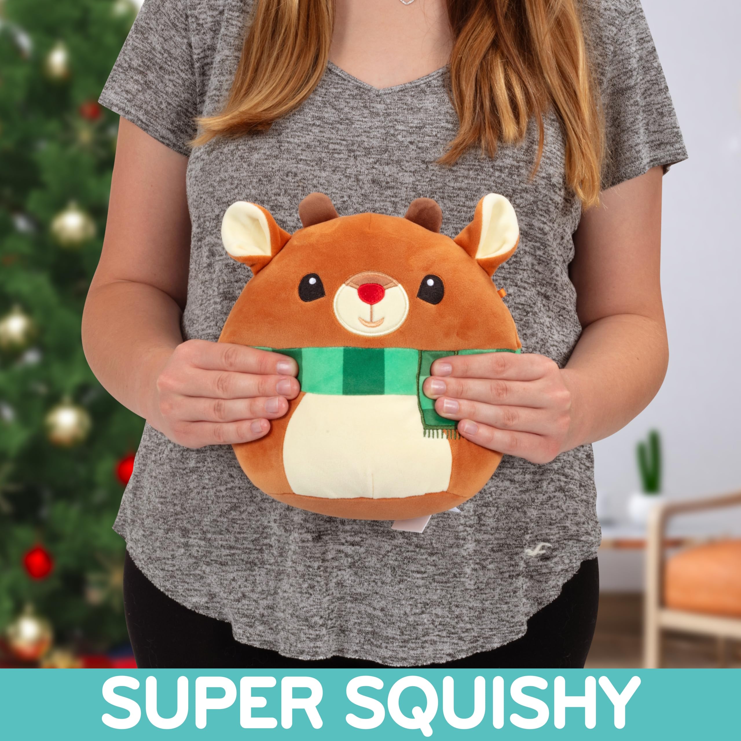 Foto 4 pulgar | Peluche Squishmallows Rudolph, El Reno De Nariz Roja, 20 Cm - Venta Internacional.