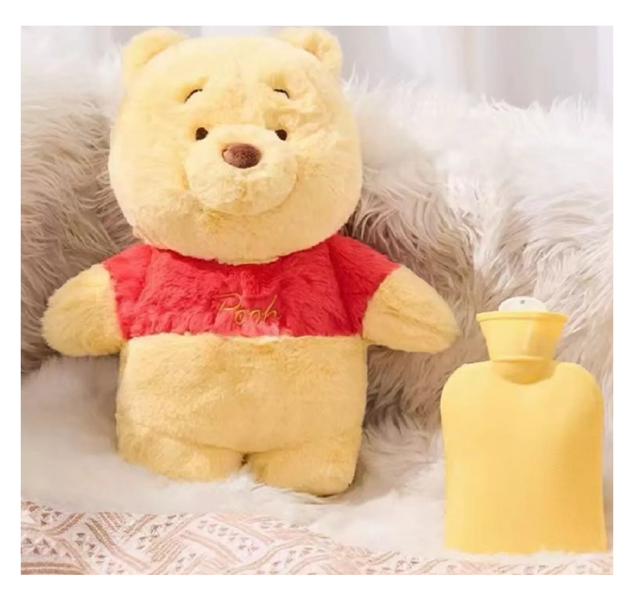 Foto 4 pulgar | Winnie Pooh Hot Water Bolsa Agua Caliente Peluche Amarillo