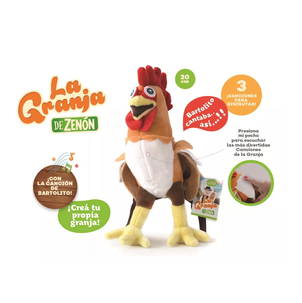 Foto 3 | La Granja De Zenon Gallo Bartolito Con 3 Canciones Color Toy Cafe