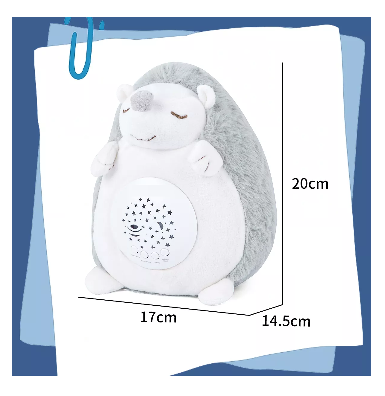Foto 5 | Peluche para la Ansiedad Lovely Gris Musical con Proyección para Dormir